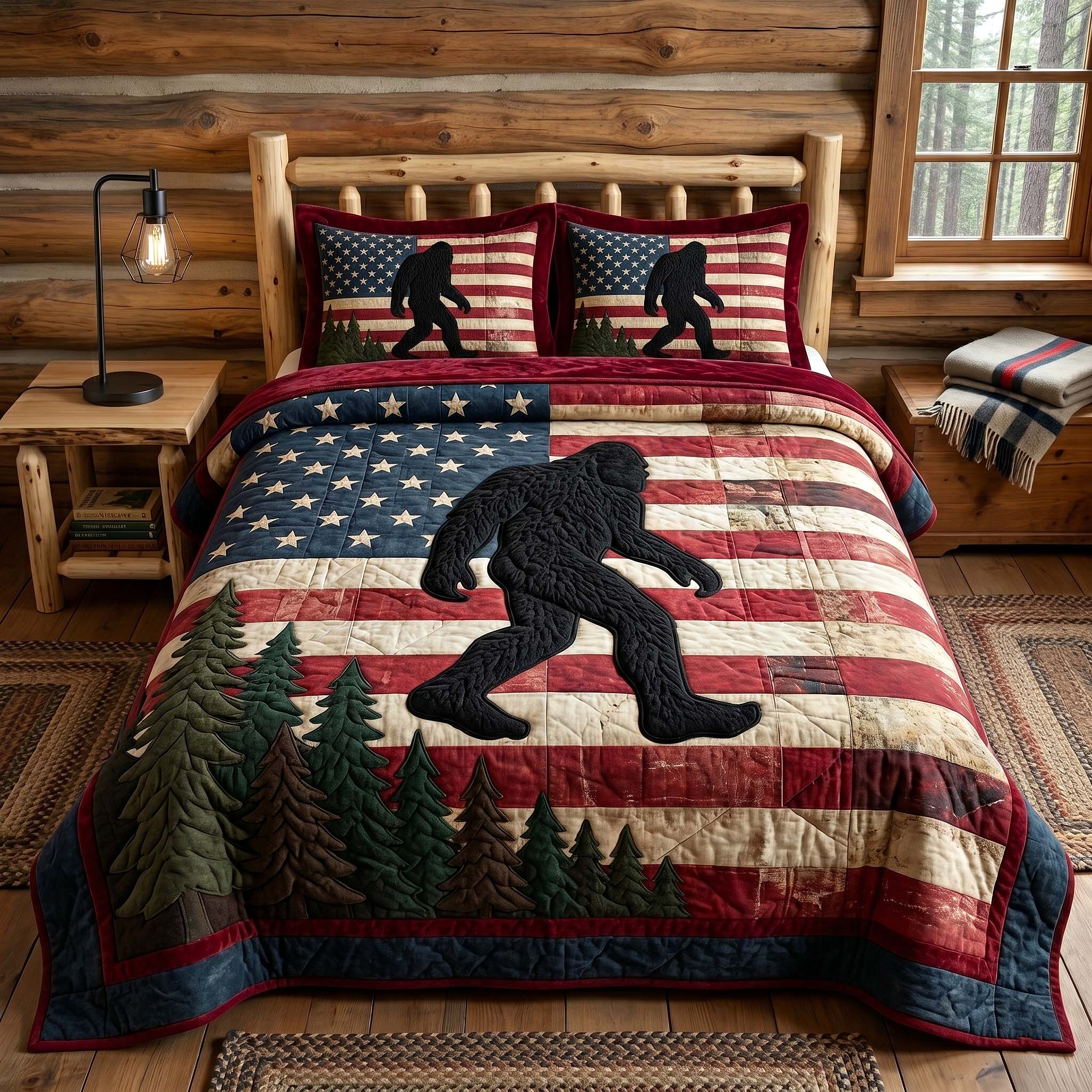 Mystic Sasquatch 3-Piece Quilted Bedding Set GFTOTP18631