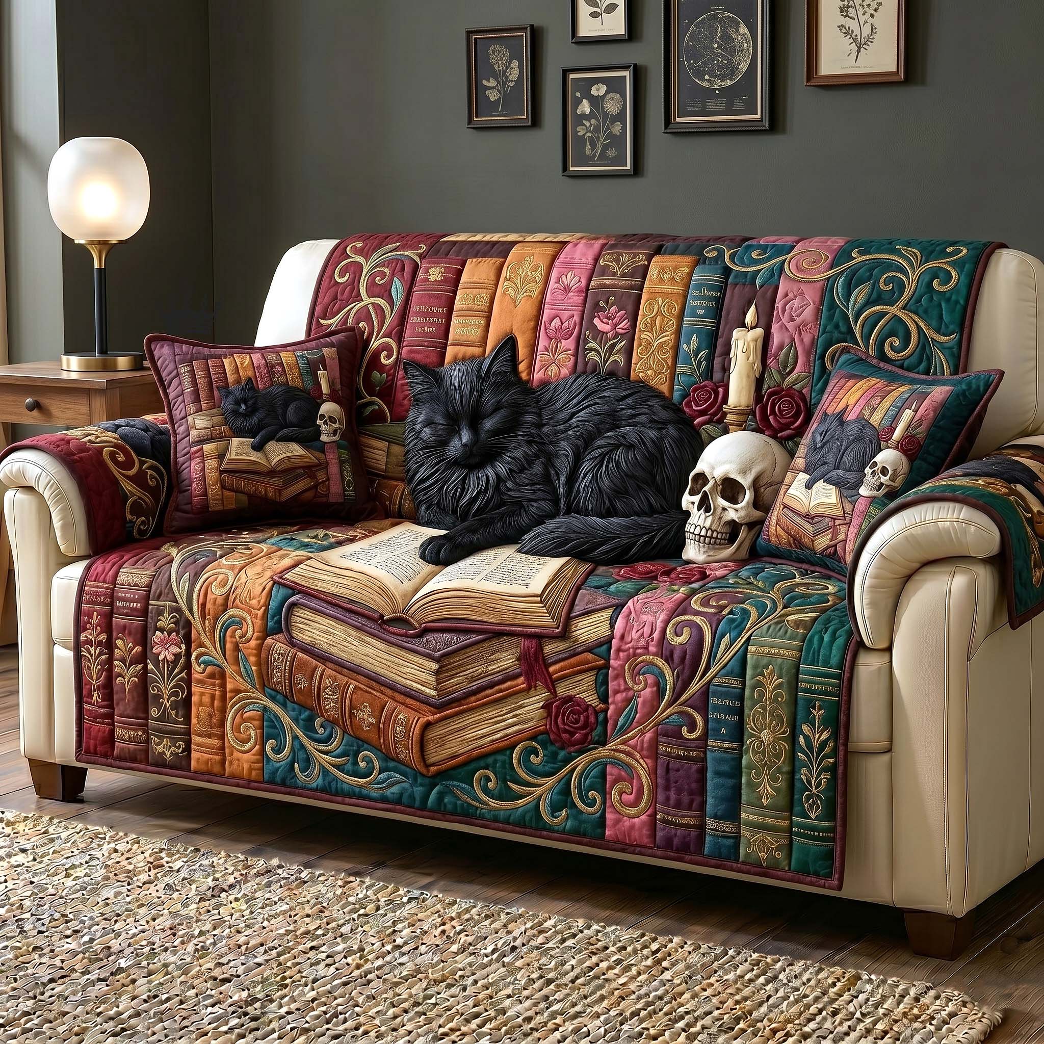 Reading Nook Quilted Sofa Cover GFTOTP18874
