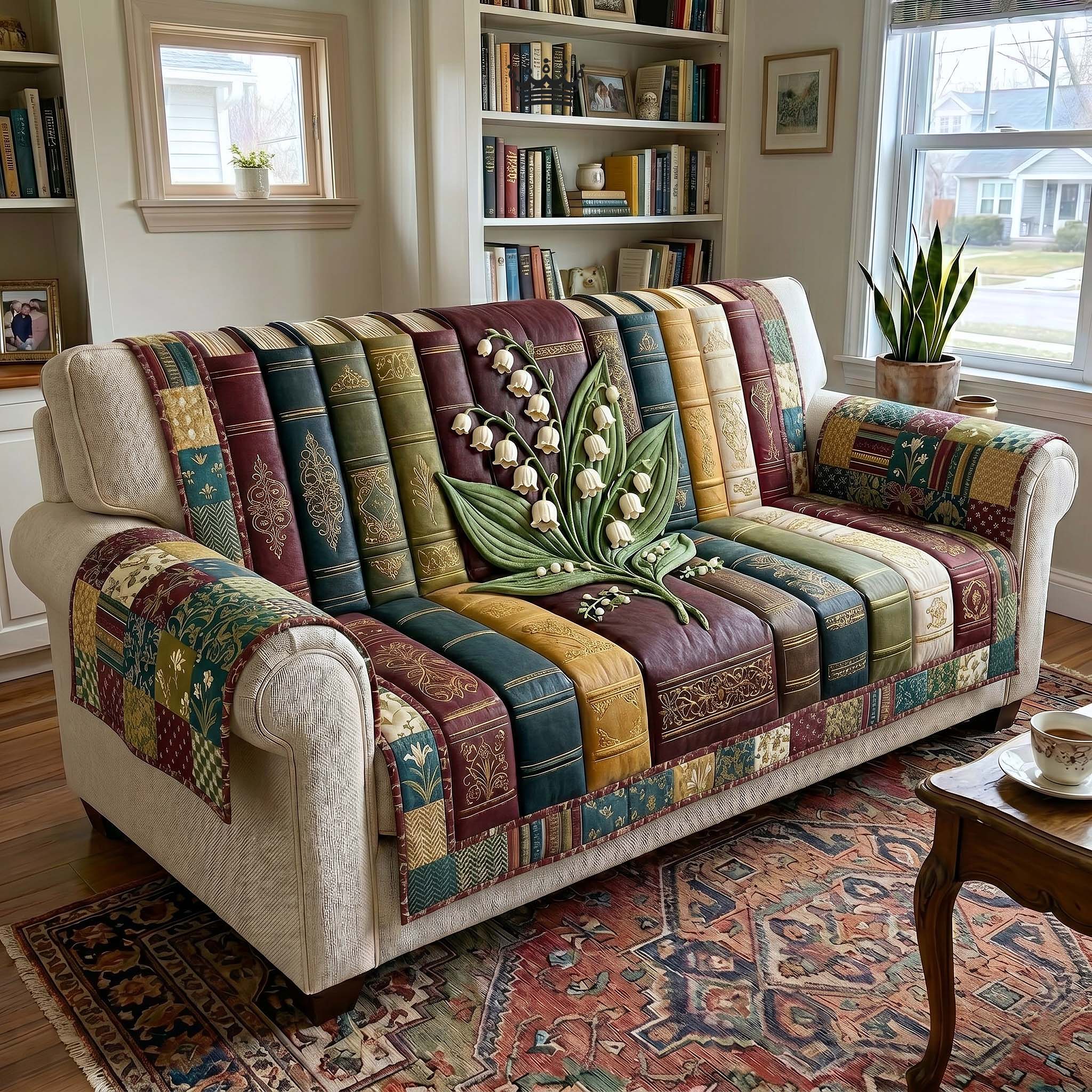 Reading Nook Quilted Sofa Cover GFTOTP18875