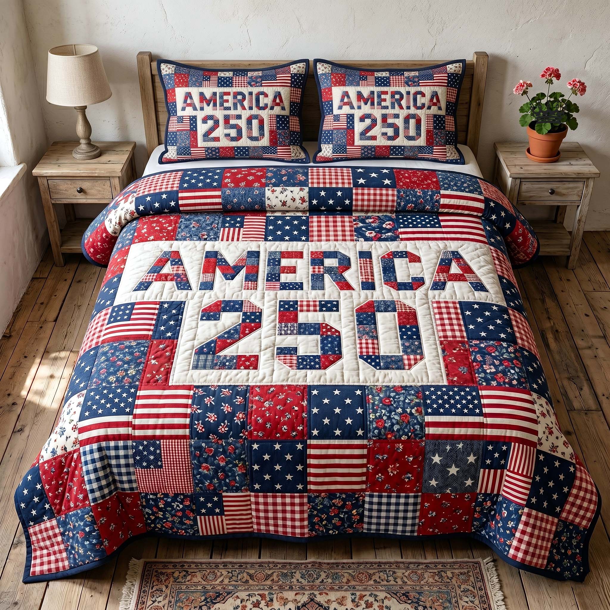 Heritage Patch 3-Piece Quilted Bedding Set GFTOTP18885