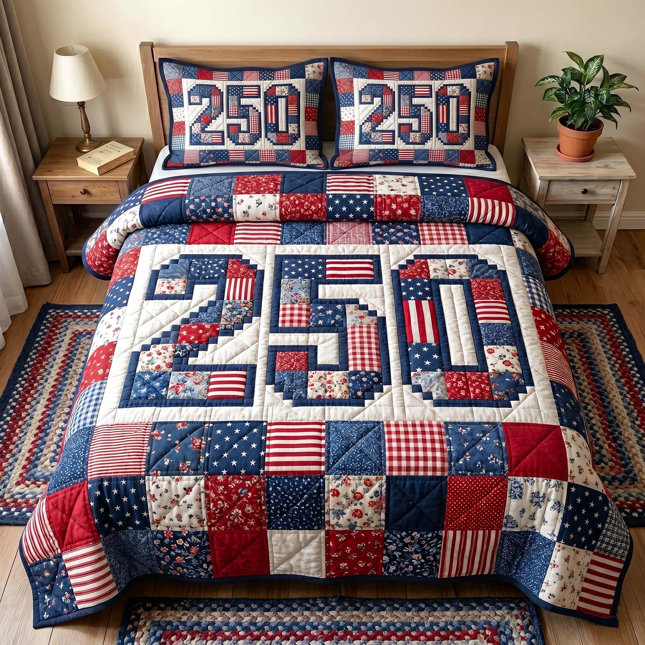 Heritage Patch 3-Piece Quilted Bedding Set GFTOTP18886