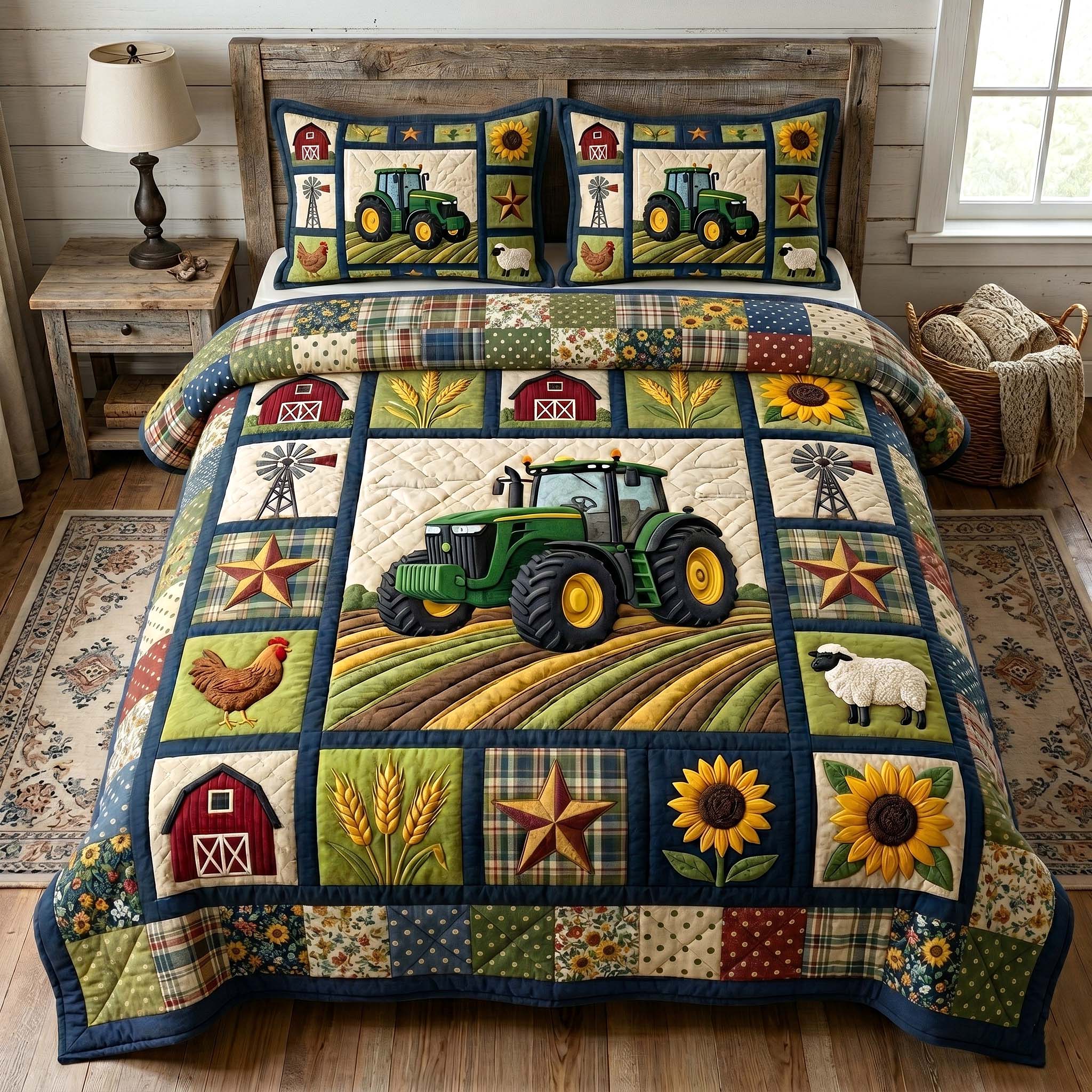 Farmhouse Charm 3-Piece Quilted Bedding Set GFTOTP18890