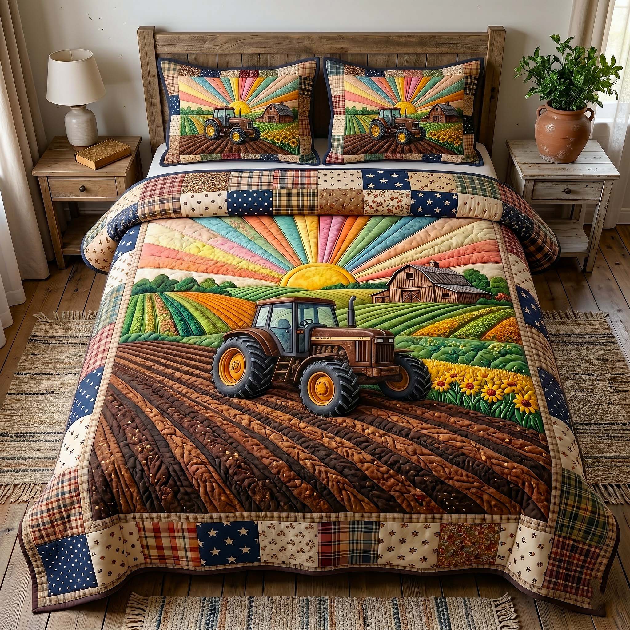 Farmhouse Charm 3-Piece Quilted Bedding Set GFTOTP18891
