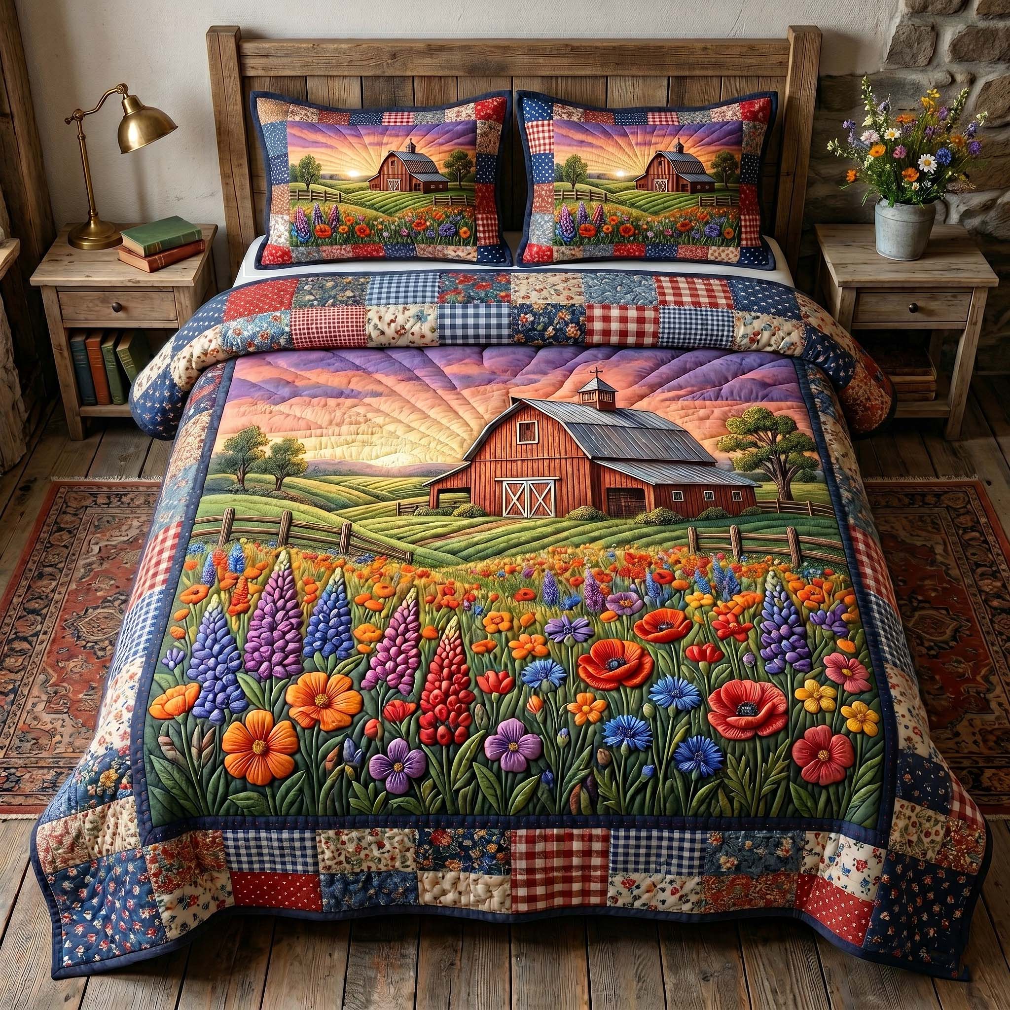 Farmhouse Charm 3-Piece Quilted Bedding Set GFTOTP18892