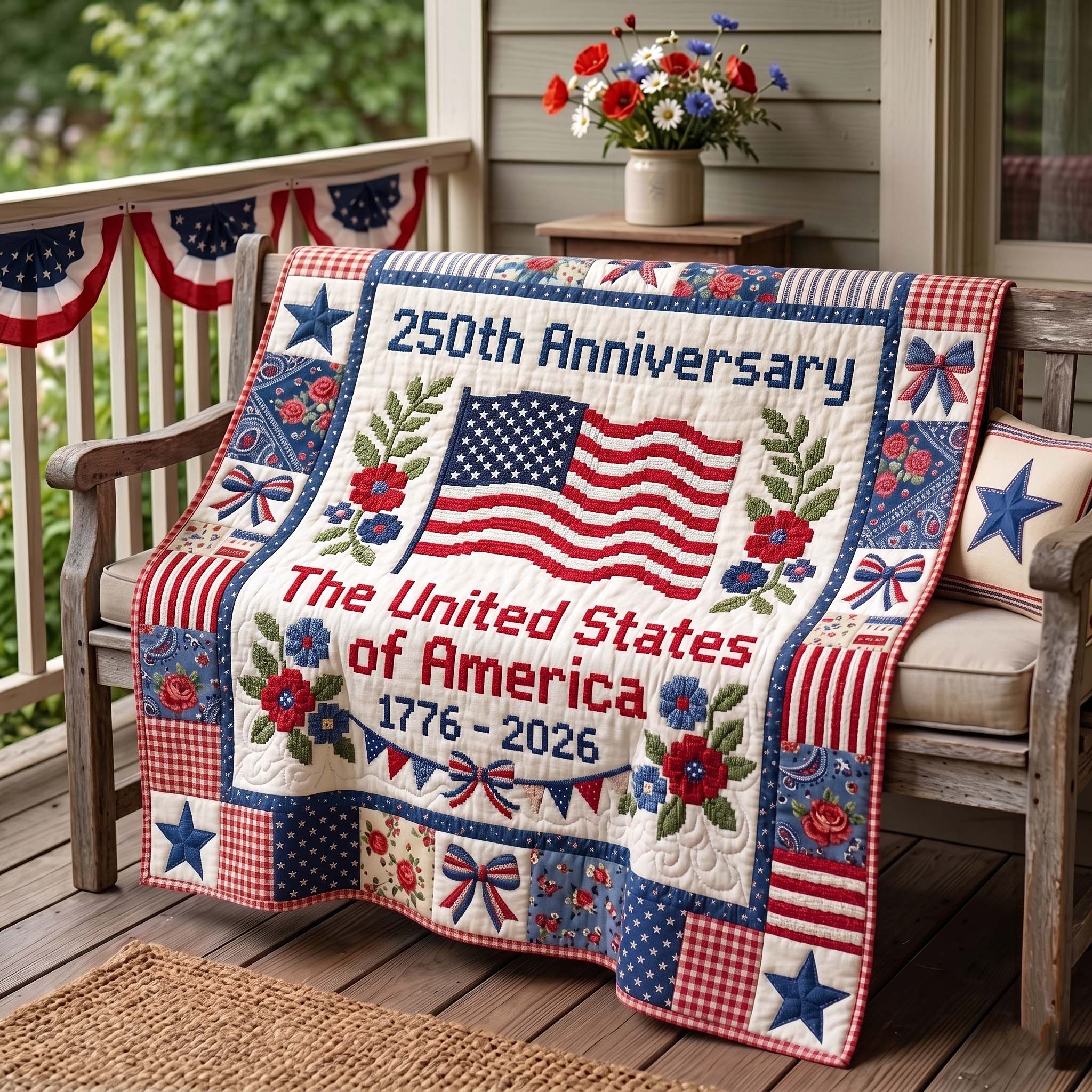 Heritage Patch Quilted Blanket GFTOTP18894