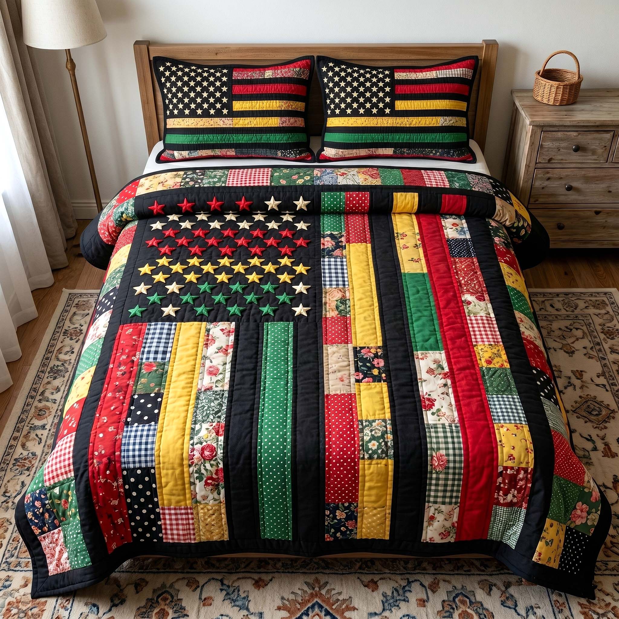 Melanin Legacy 3-Piece Quilted Bedding Set GFTOTP18983