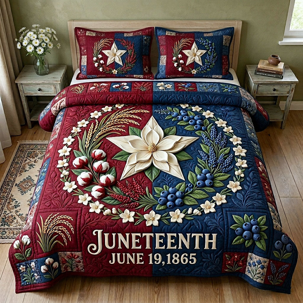 Melanin Legacy 3-Piece Quilted Bedding Set GFTOTP18985