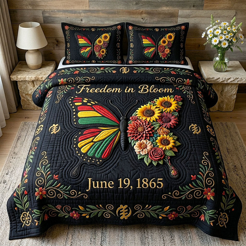 Melanin Legacy 3-Piece Quilted Bedding Set GFTOTP18986