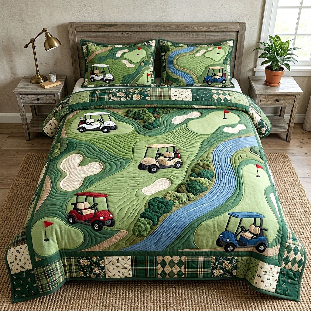 Fairway Club 3-Piece Quilted Bedding Set GFTOTP18988
