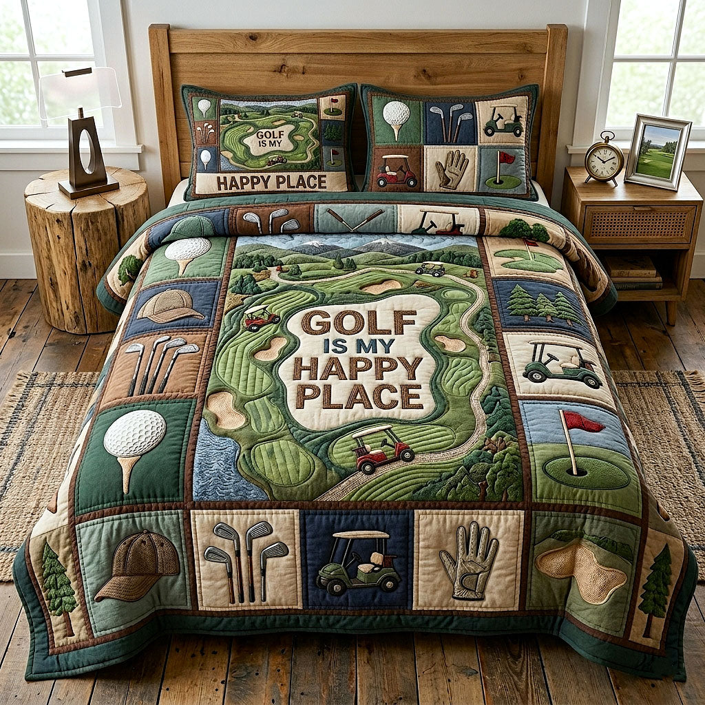 Fairway Club 3-Piece Quilted Bedding Set GFTOTP18991
