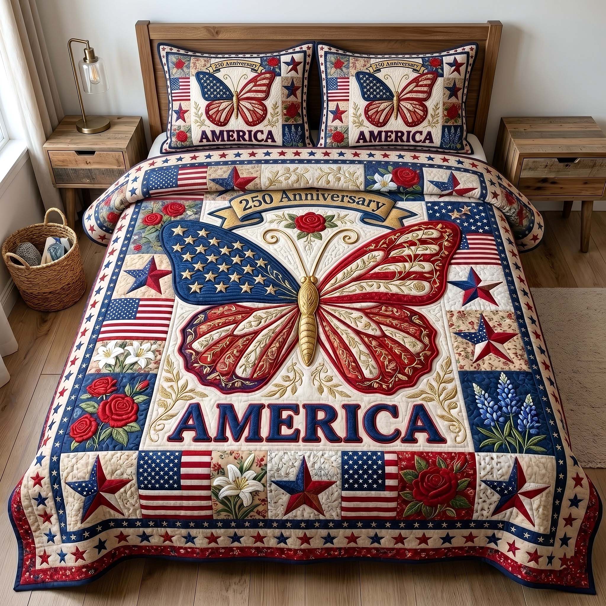 Liberty Garden 3-Piece Quilted Bedding Set GFTOTP19013