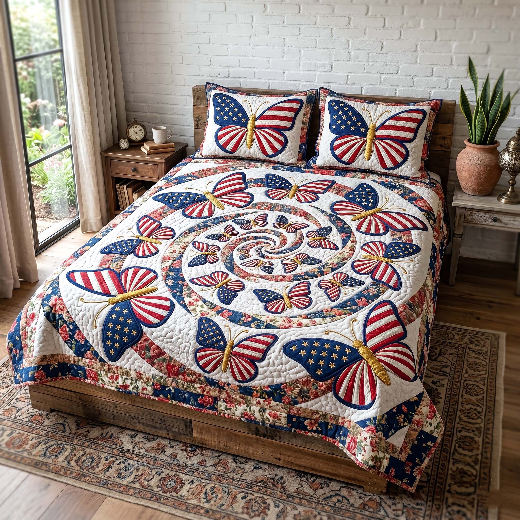 Liberty Garden 3-Piece Quilted Bedding Set GFTOTP19014
