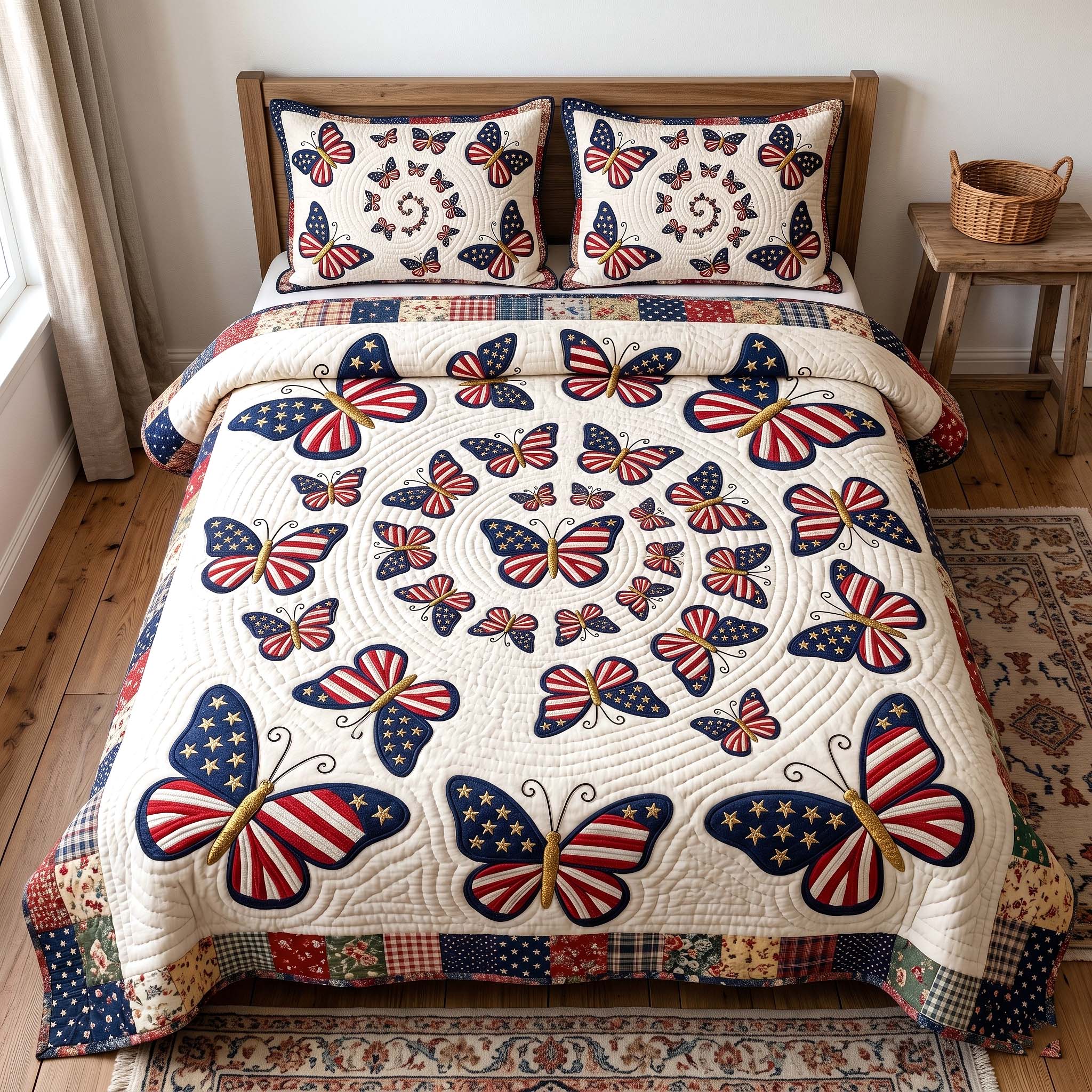 Liberty Garden 3-Piece Quilted Bedding Set GFTOTP19015