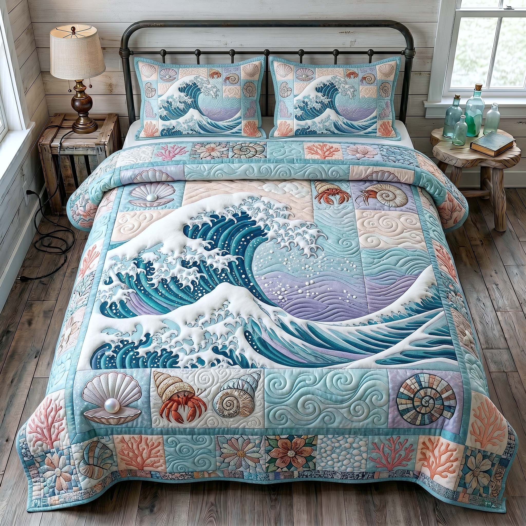 Ocean Tide 3-Piece Quilted Bedding Set GFTOTP19133