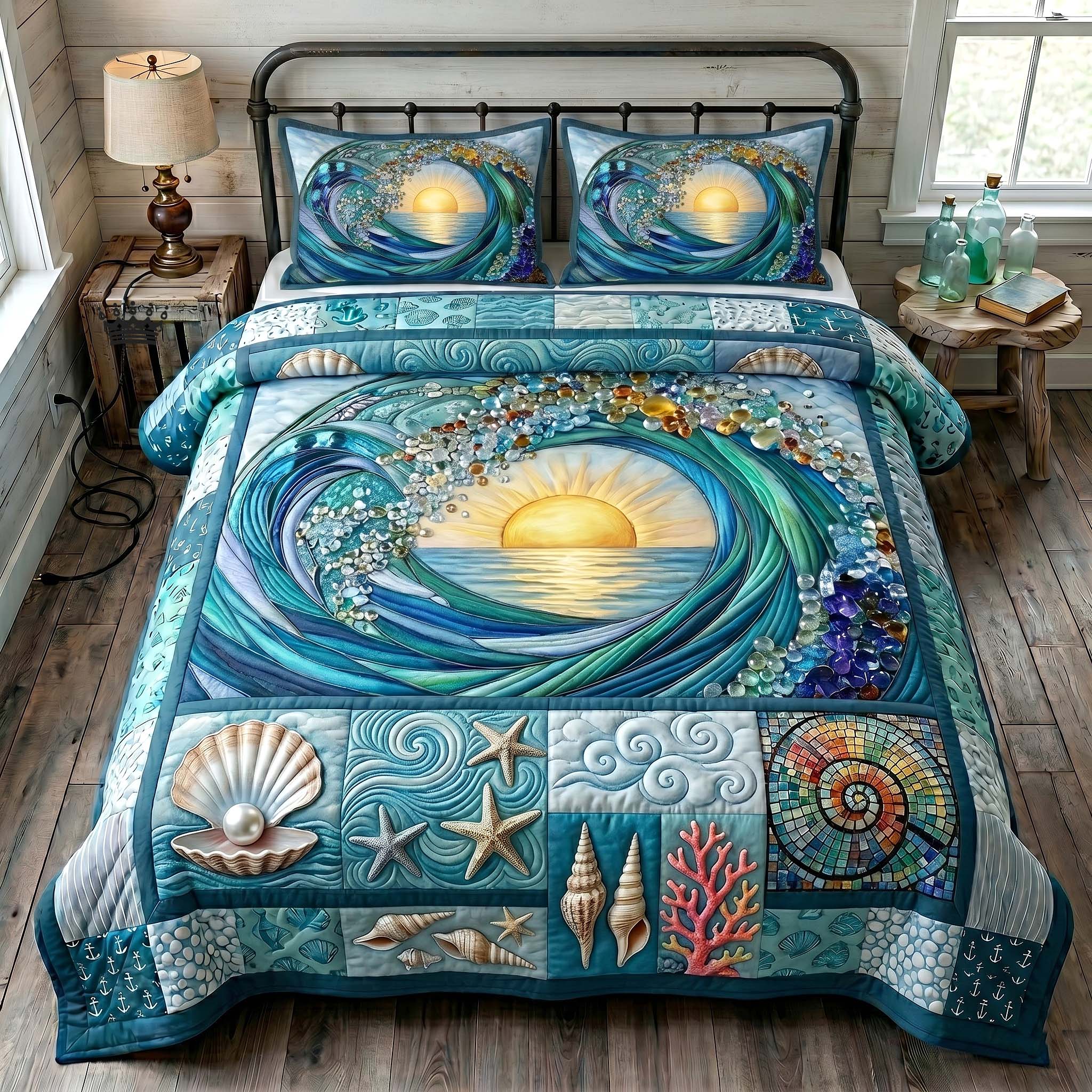 Ocean Tide 3-Piece Quilted Bedding Set GFTOTP19136