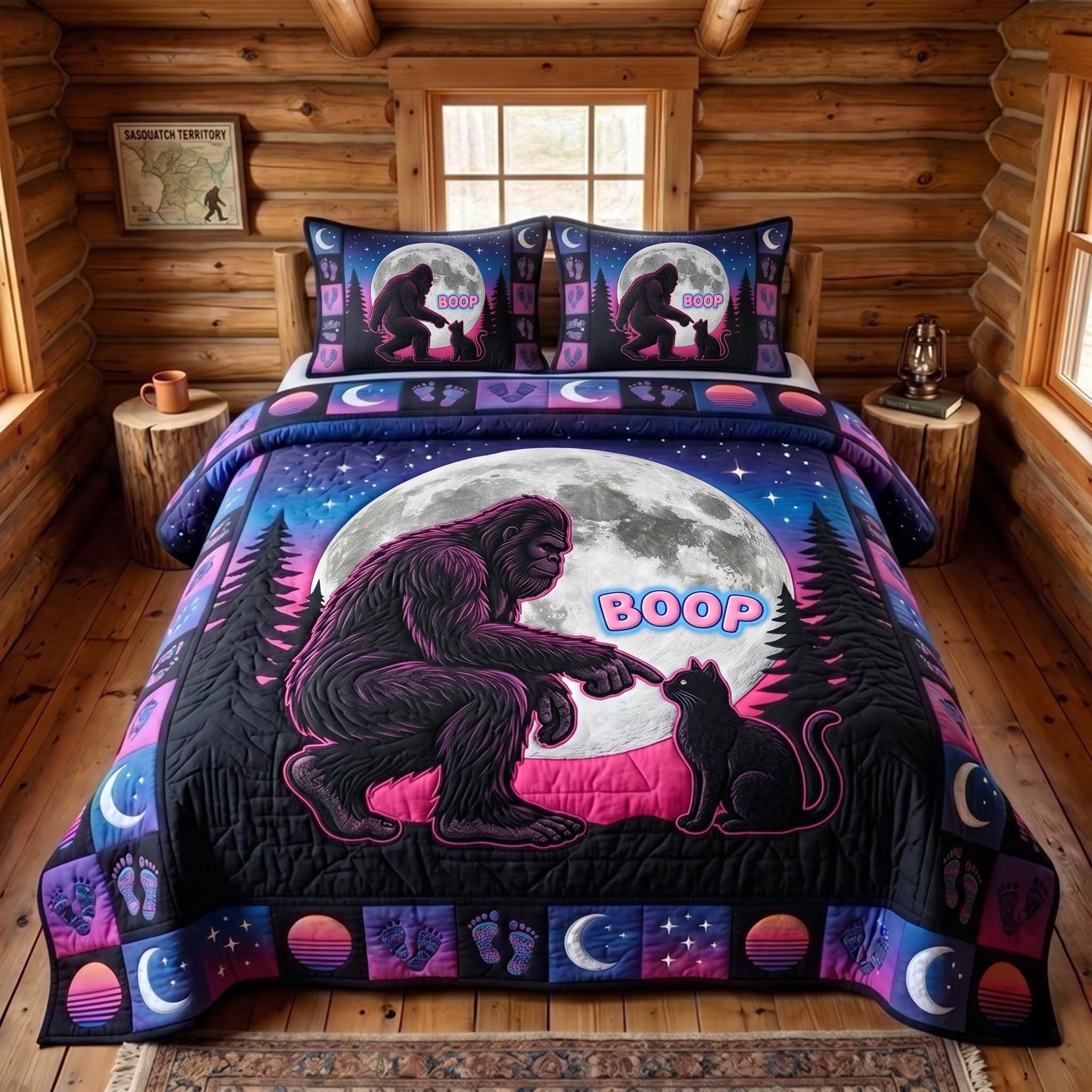 Mystic Sasquatch 3-Piece Quilted Bedding Set GFTOTP19211