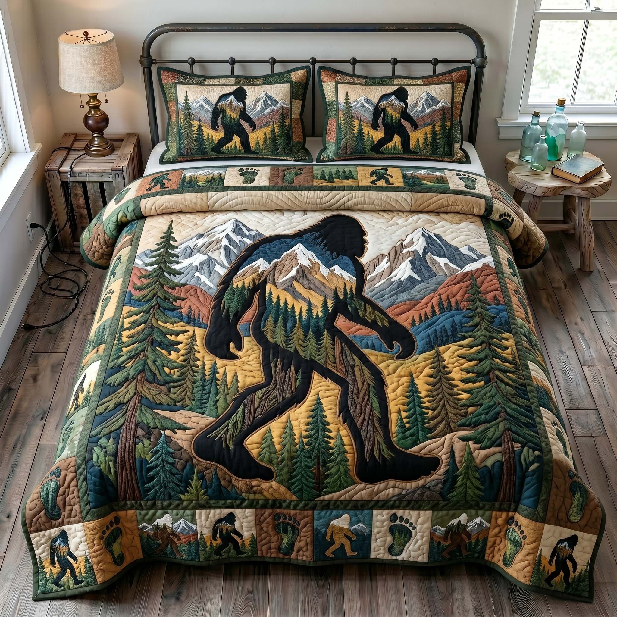 Mystic Sasquatch 3-Piece Quilted Bedding Set GFTOTP19212