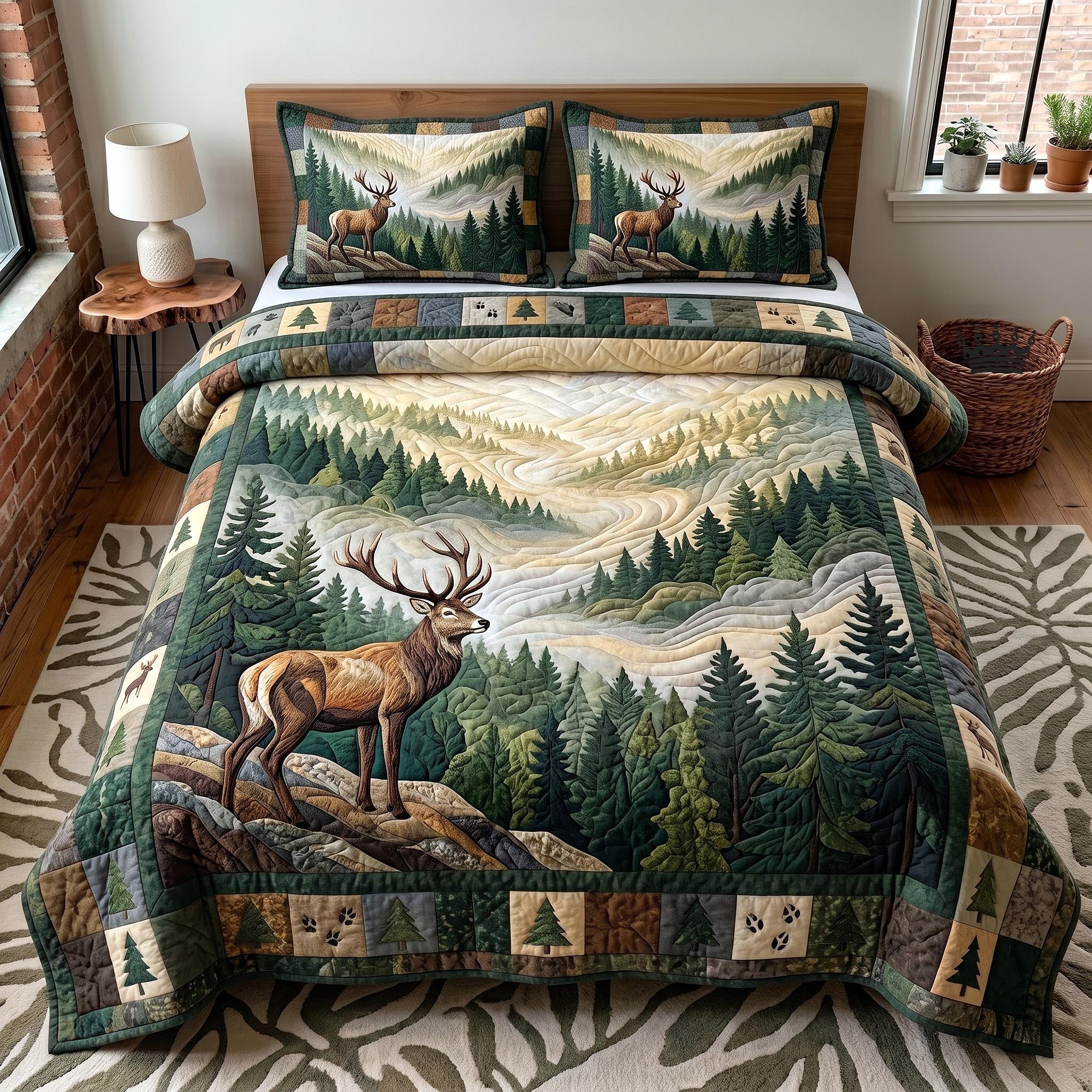 Whispering Pines 3-Piece Quilted Bedding Set GFTOTP19271