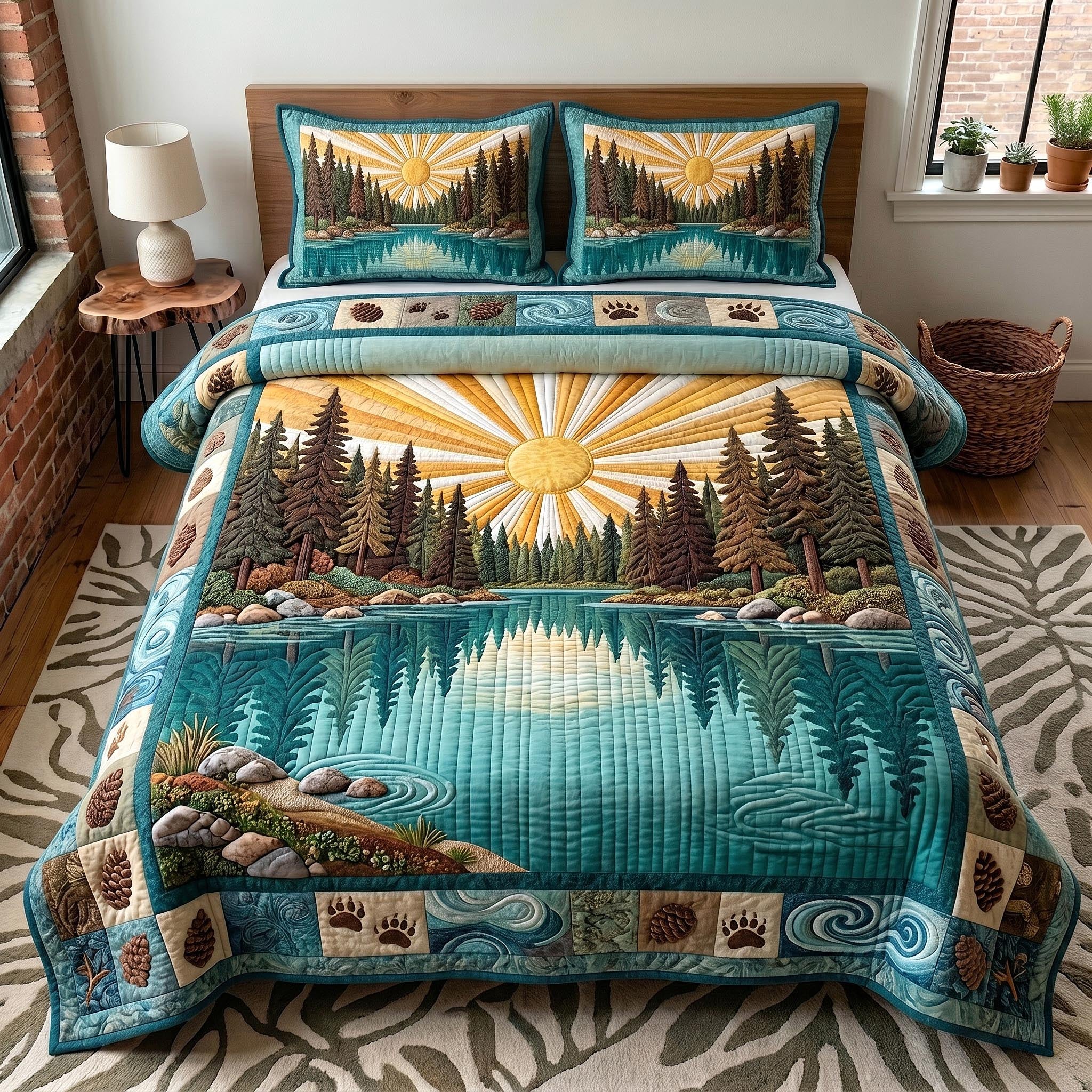 Whispering Pines 3-Piece Quilted Bedding Set GFTOTP19272