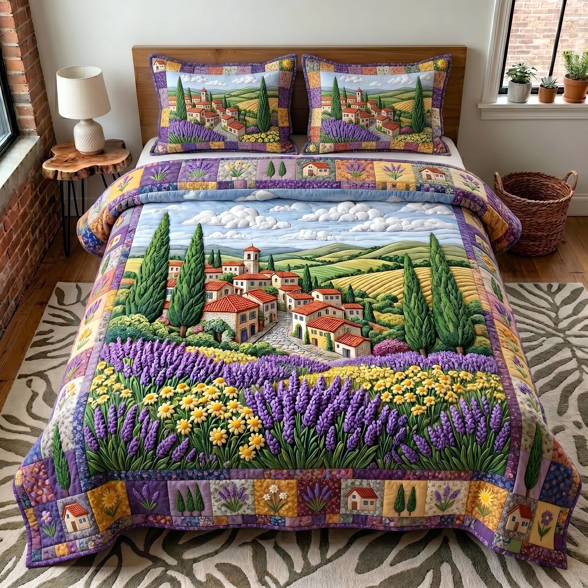 Blossom Meadow 3-Piece Quilted Bedding Set GFTOTP19274