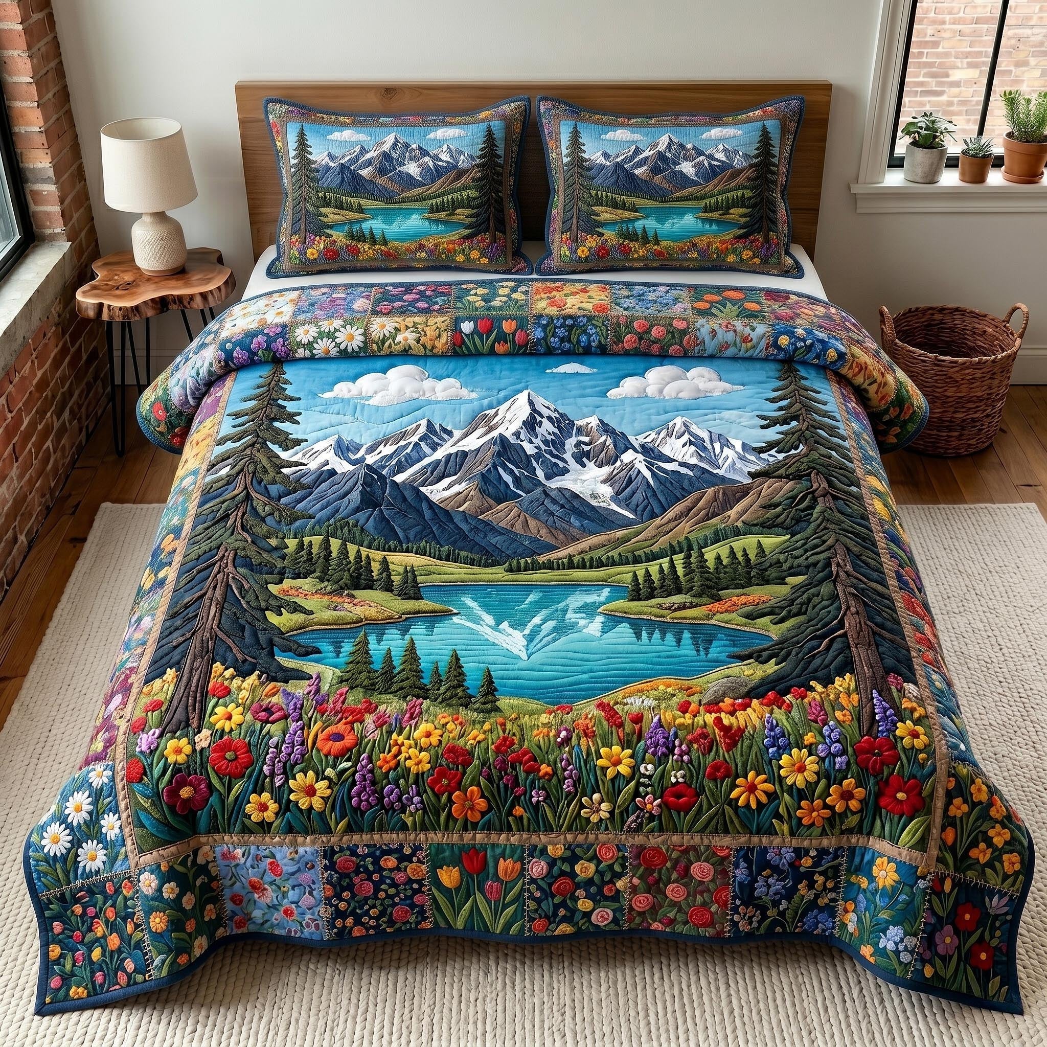 Blossom Meadow 3-Piece Quilted Bedding Set GFTOTP19276