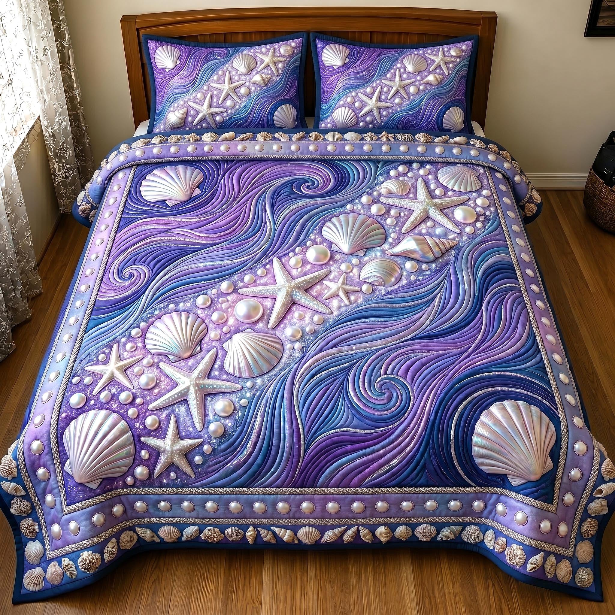 Coastal Whisper 3-Piece Quilted Bedding Set GFTOTP19303