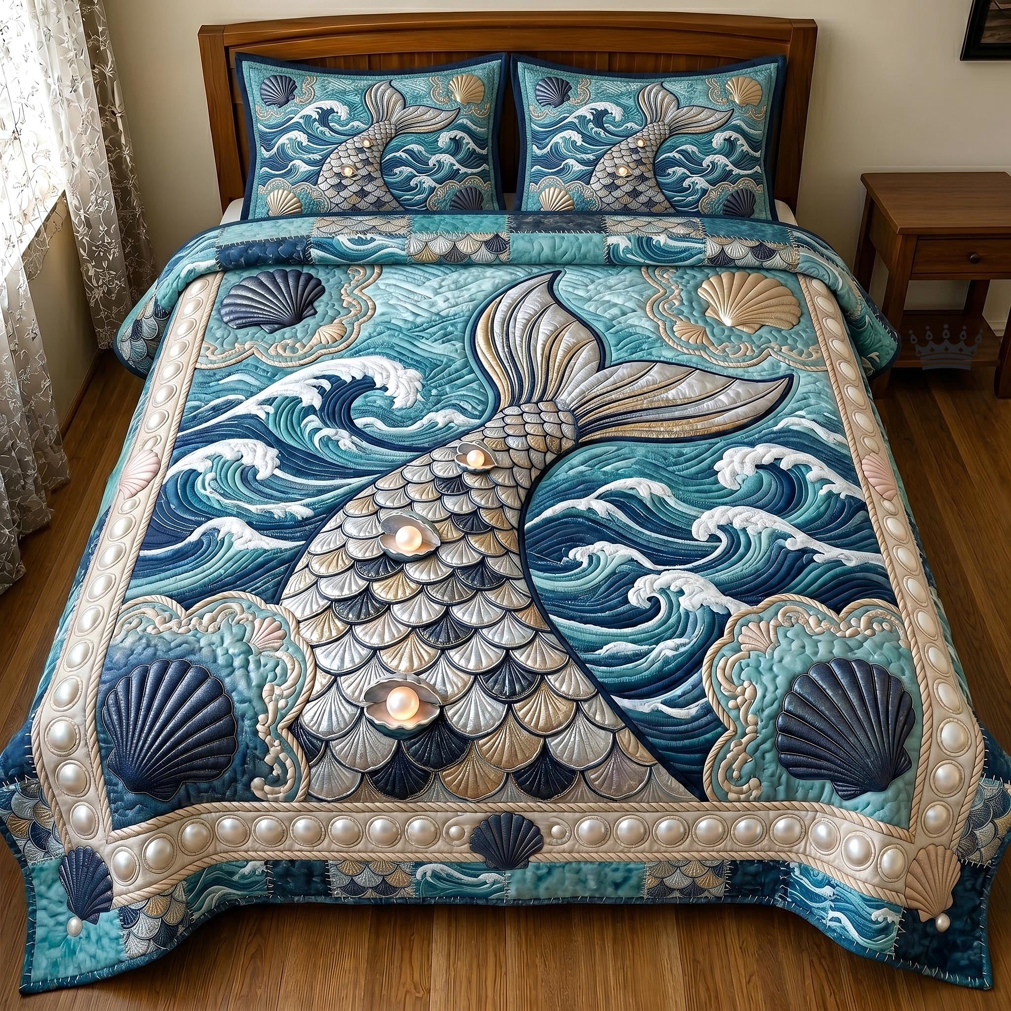 Coastal Whisper 3-Piece Quilted Bedding Set GFTOTP19304