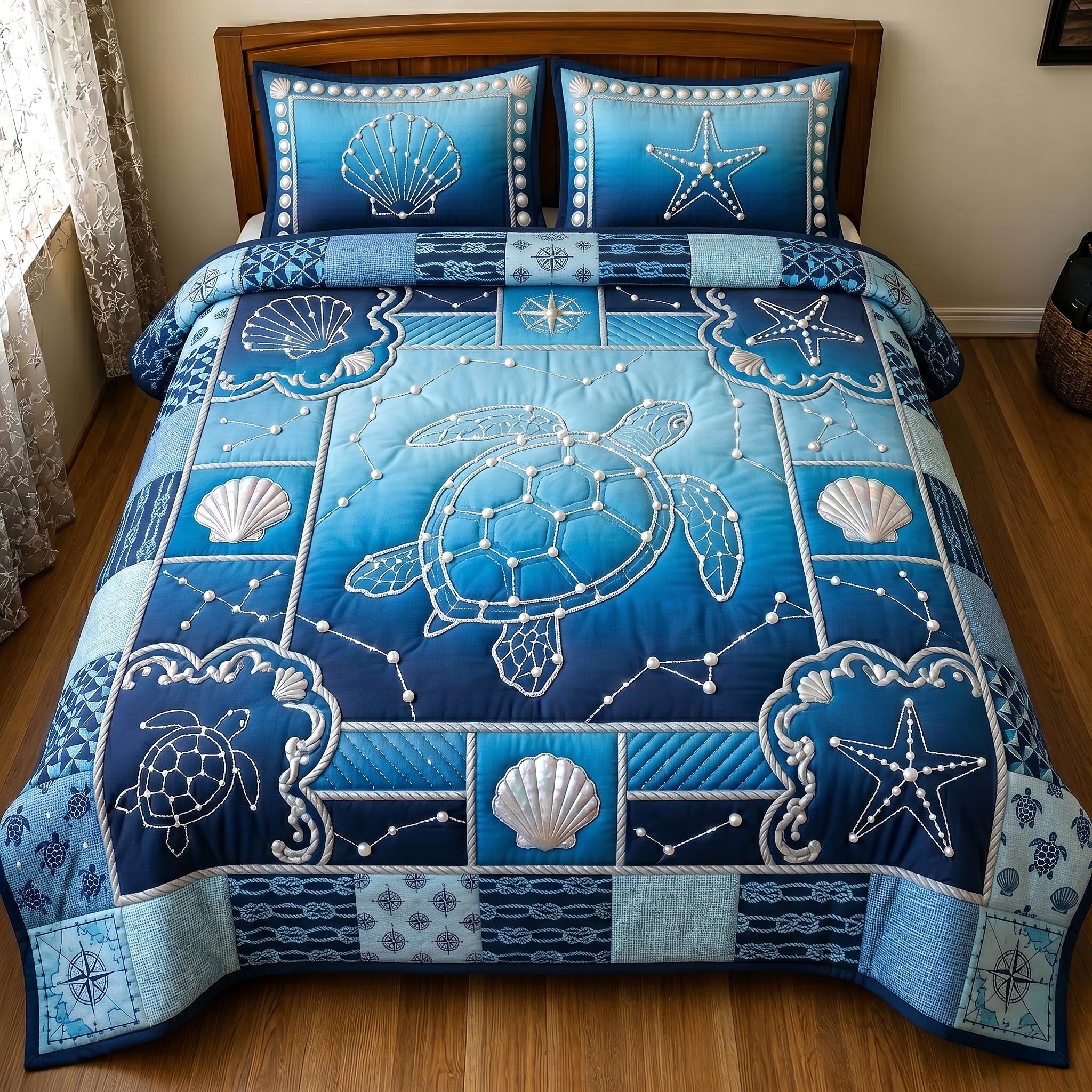 Coastal Whisper 3-Piece Quilted Bedding Set GFTOTP19307
