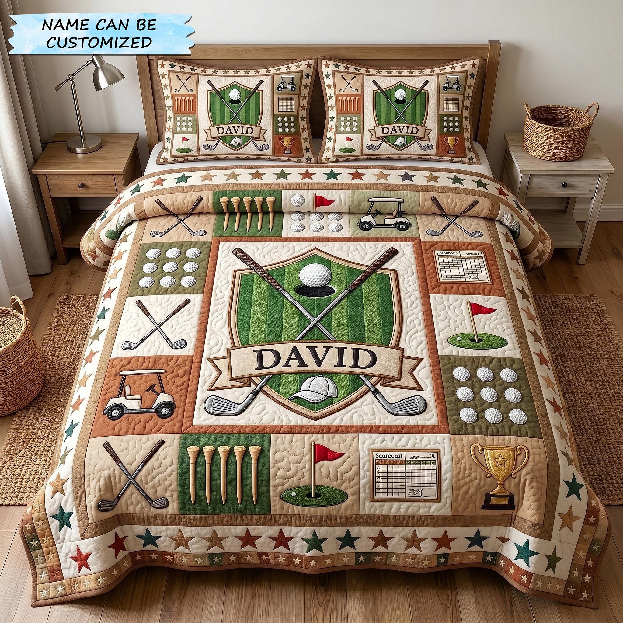 Swing Life 3-Piece Quilted Bedding Set QTCUZ GFTOTP19312