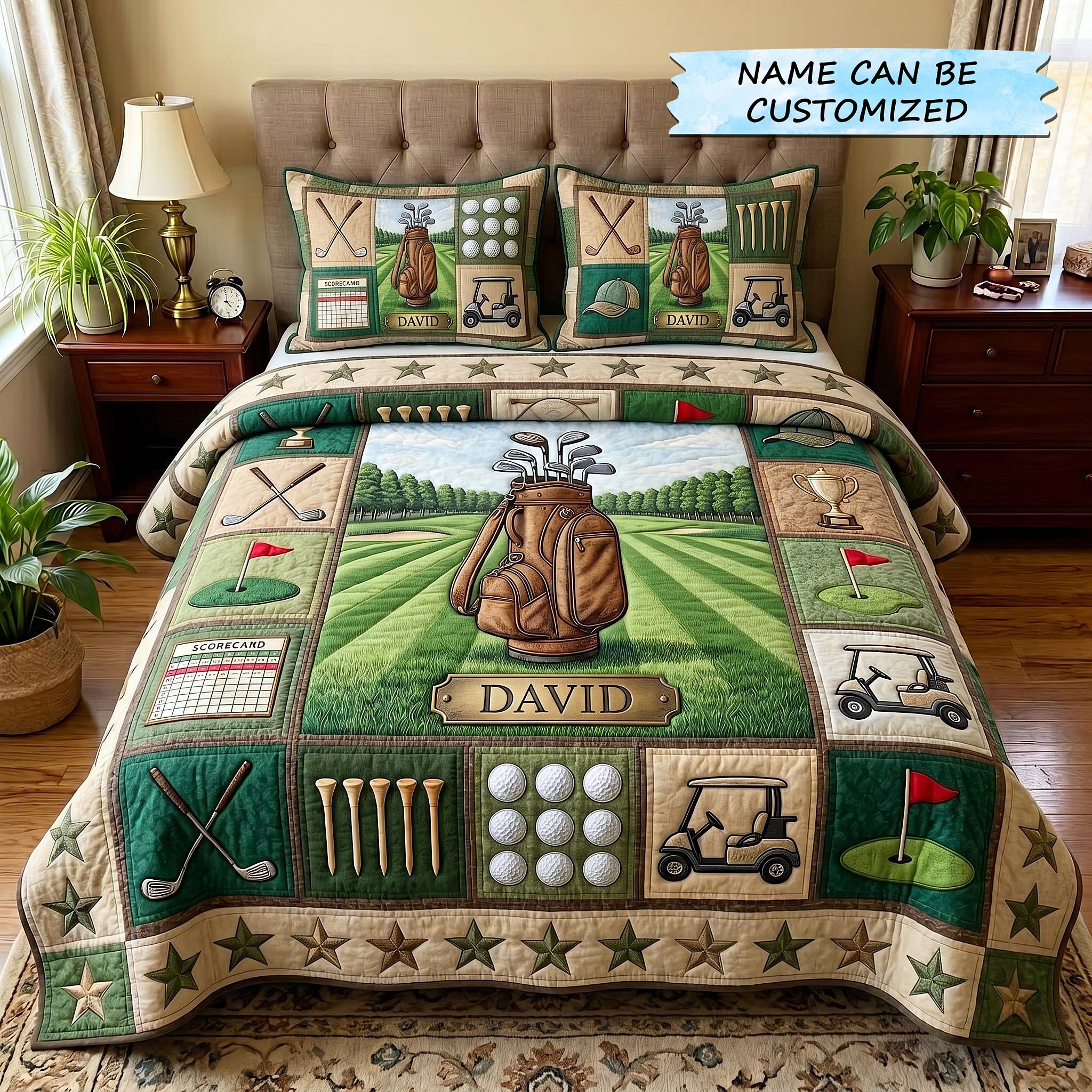 Swing Life 3-Piece Quilted Bedding Set QTCUZ GFTOTP19313