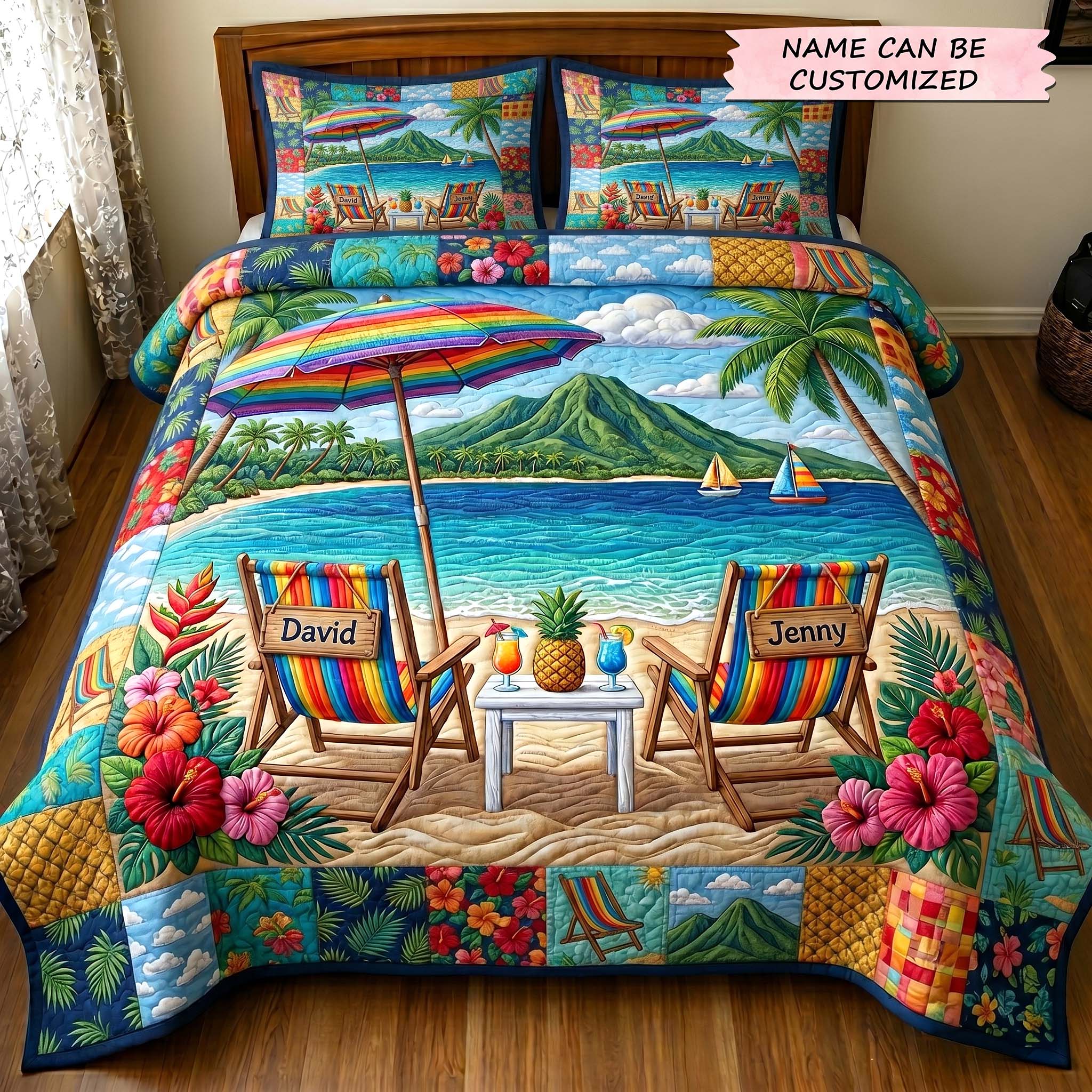 Seaside Together 3-Piece Quilted Bedding Set QTCUZ GFTOTP19334