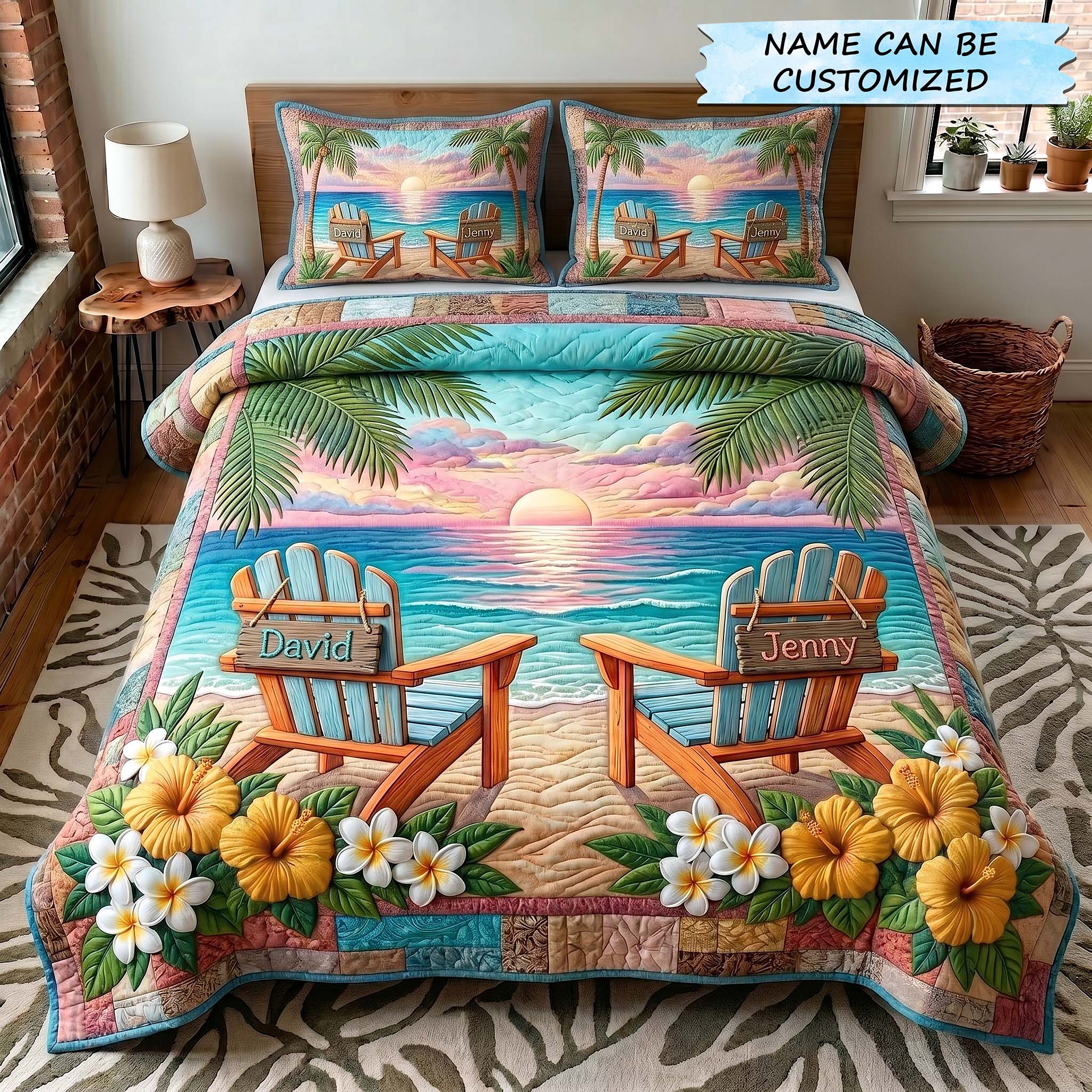 Seaside Together 3-Piece Quilted Bedding Set QTCUZ GFTOTP19336