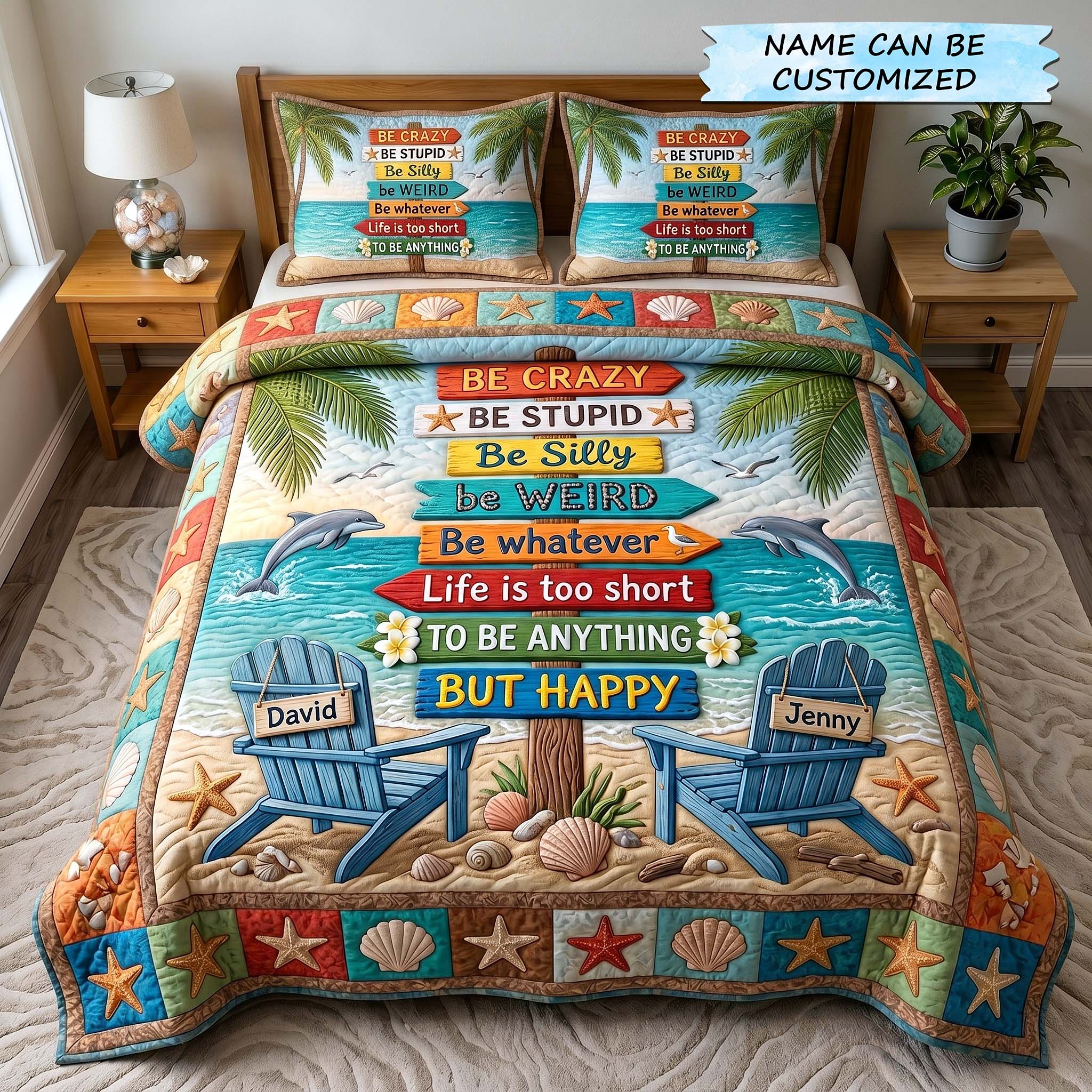 Seaside Together 3-Piece Quilted Bedding Set QTCUZ GFTOTP19339