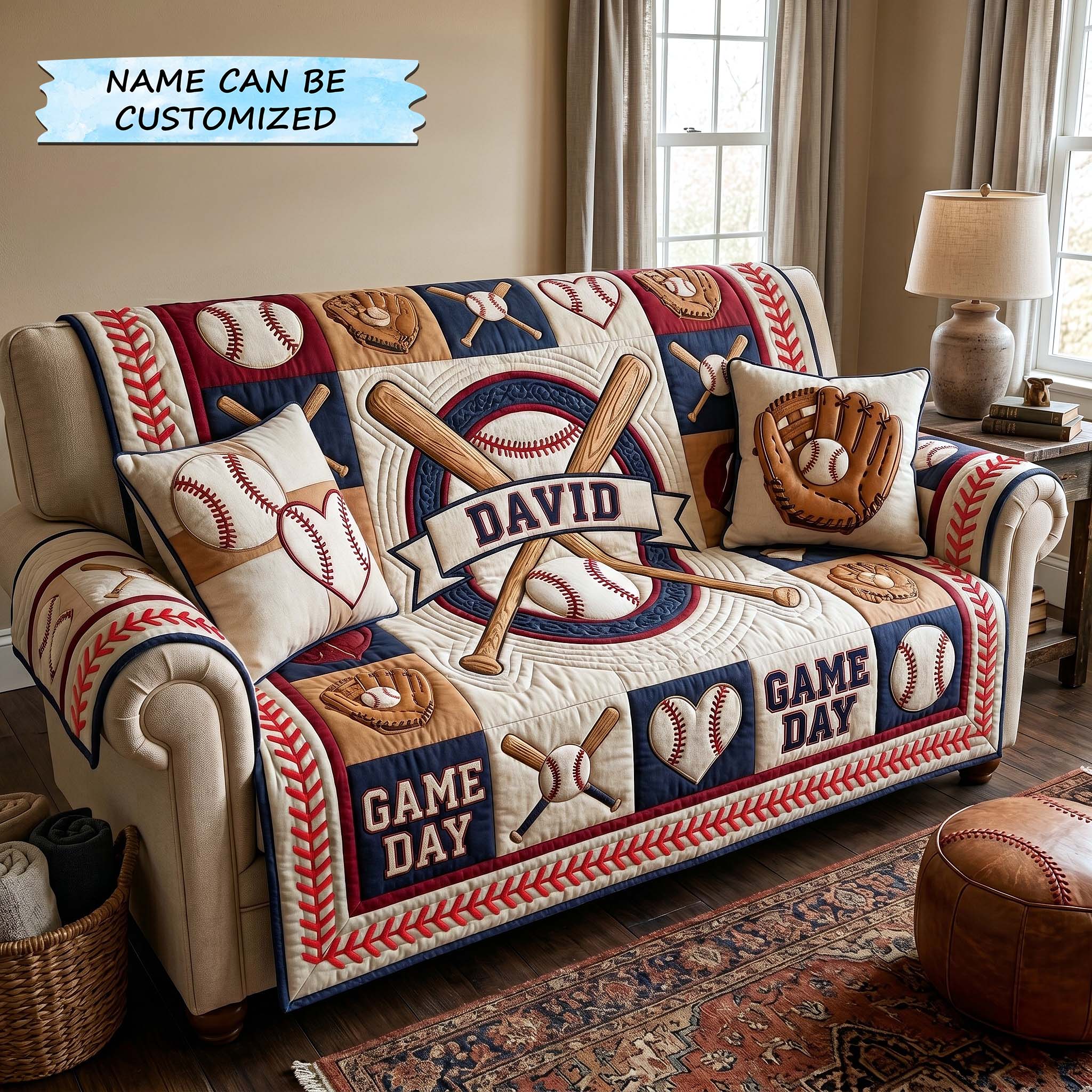Game Day Quilted Sofa Cover QTCUZ GFTOTP19341