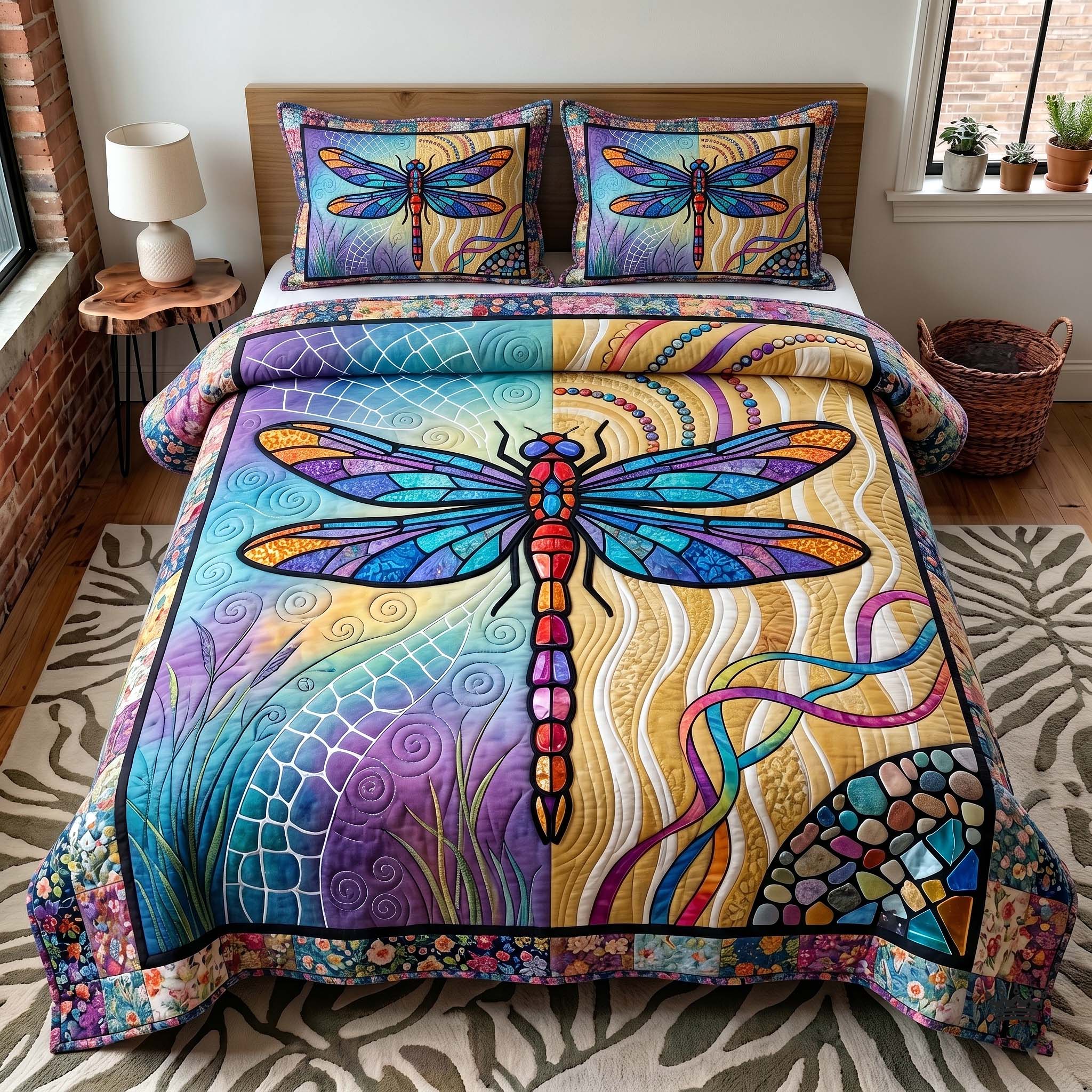 Serenity Wings 3-Piece Quilted Bedding Set GFTOTP19395
