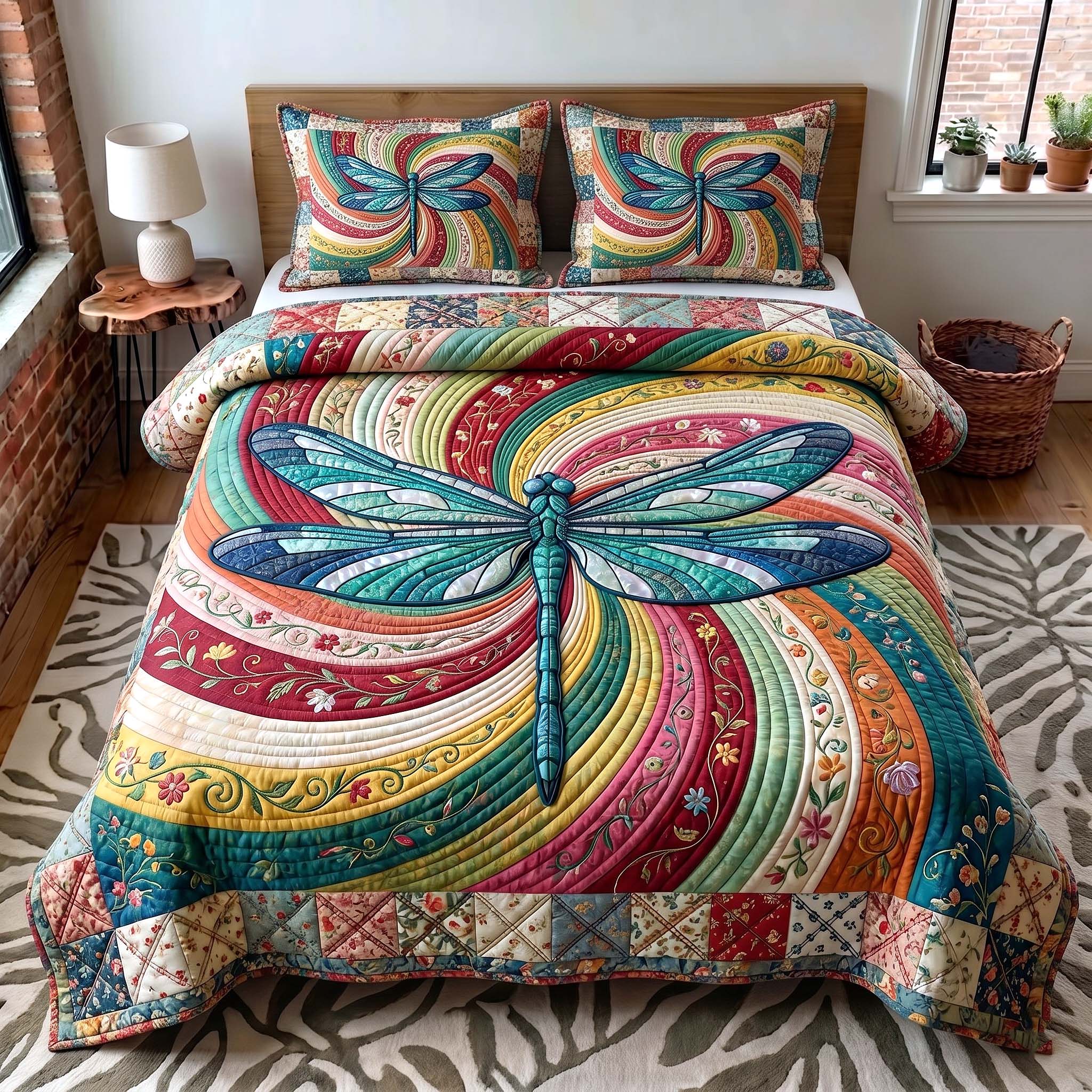 Serenity Wings 3-Piece Quilted Bedding Set GFTOTP19398