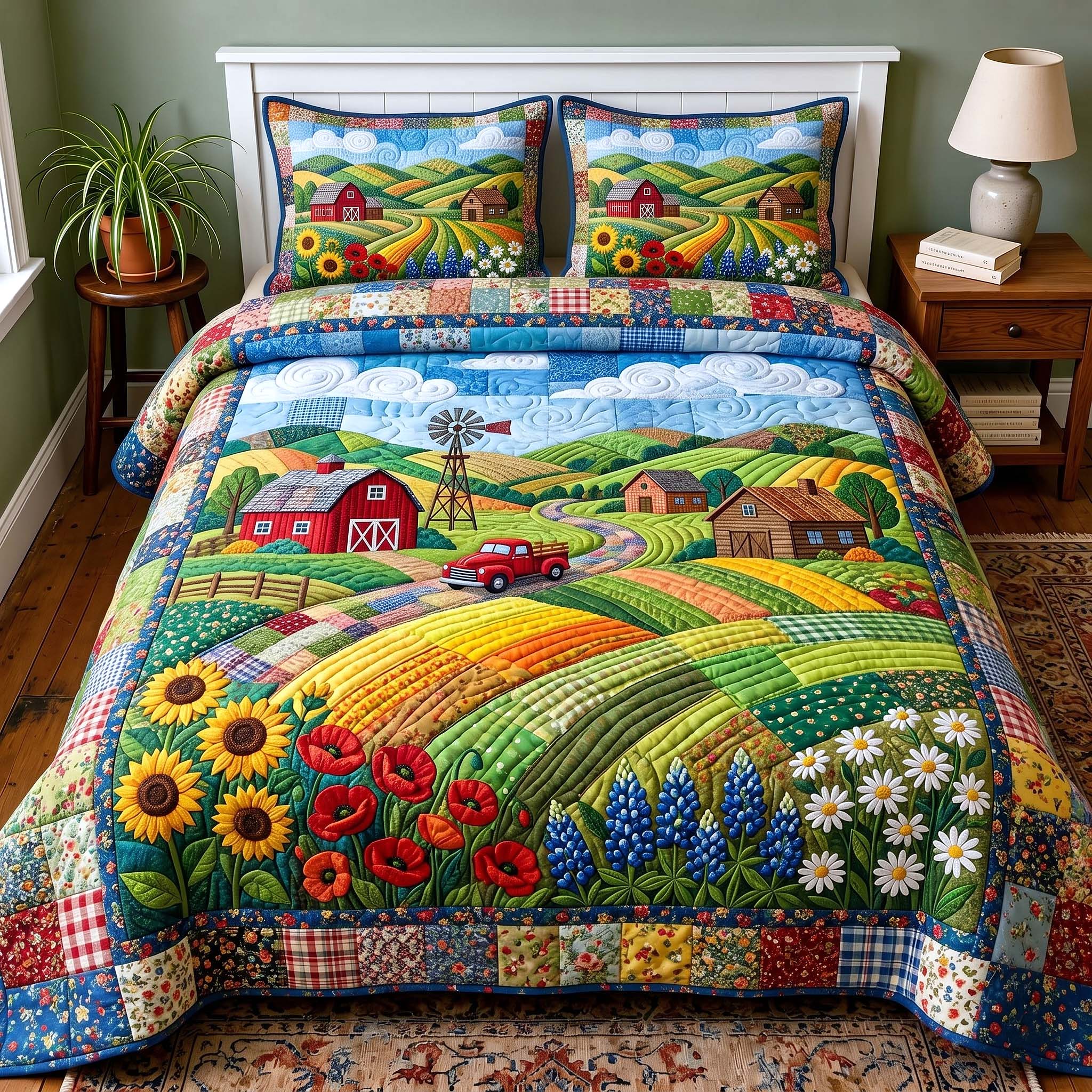 Rustic Homestead 3-Piece Quilted Bedding Set GFTOTP19401