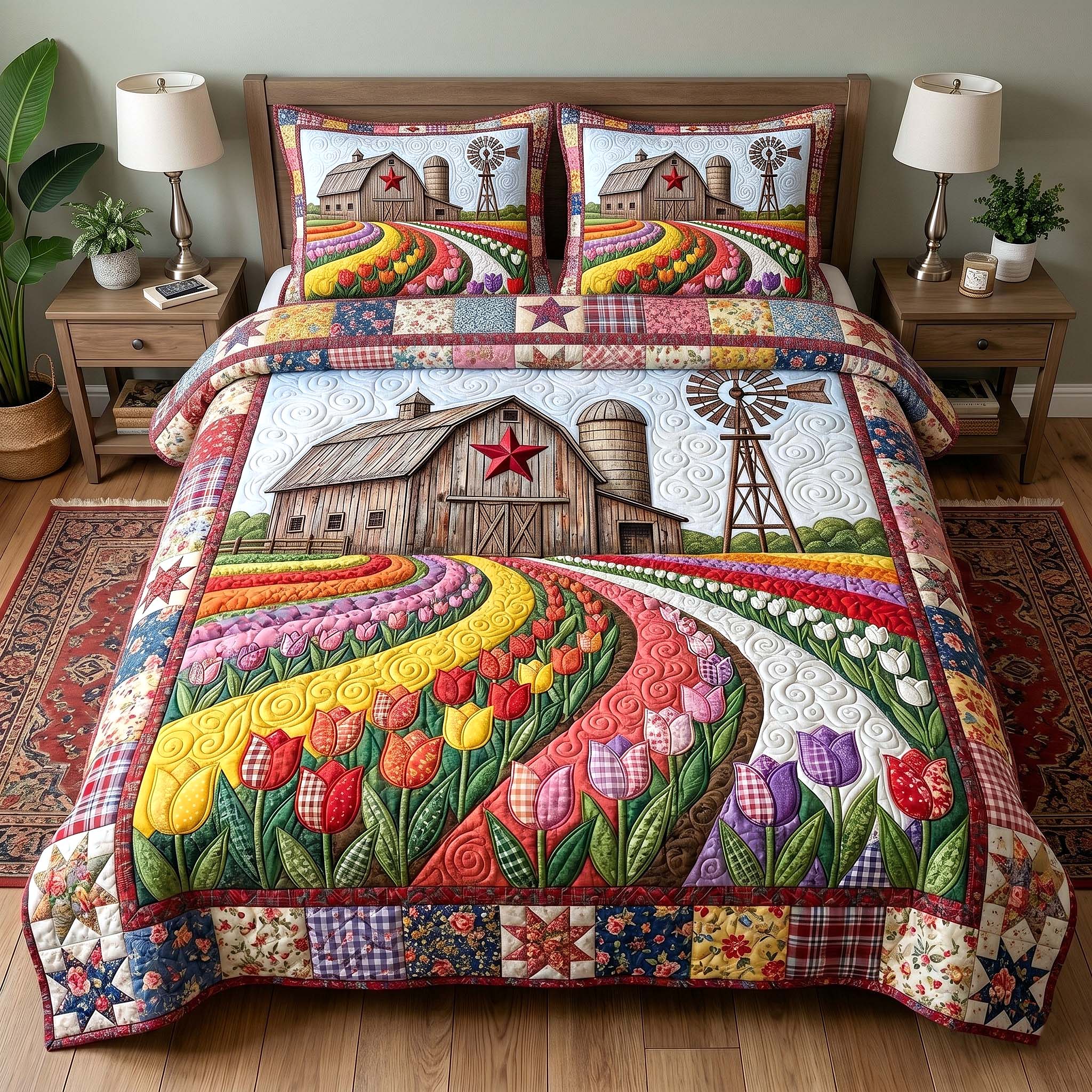 Rustic Homestead 3-Piece Quilted Bedding Set GFTOTP19402