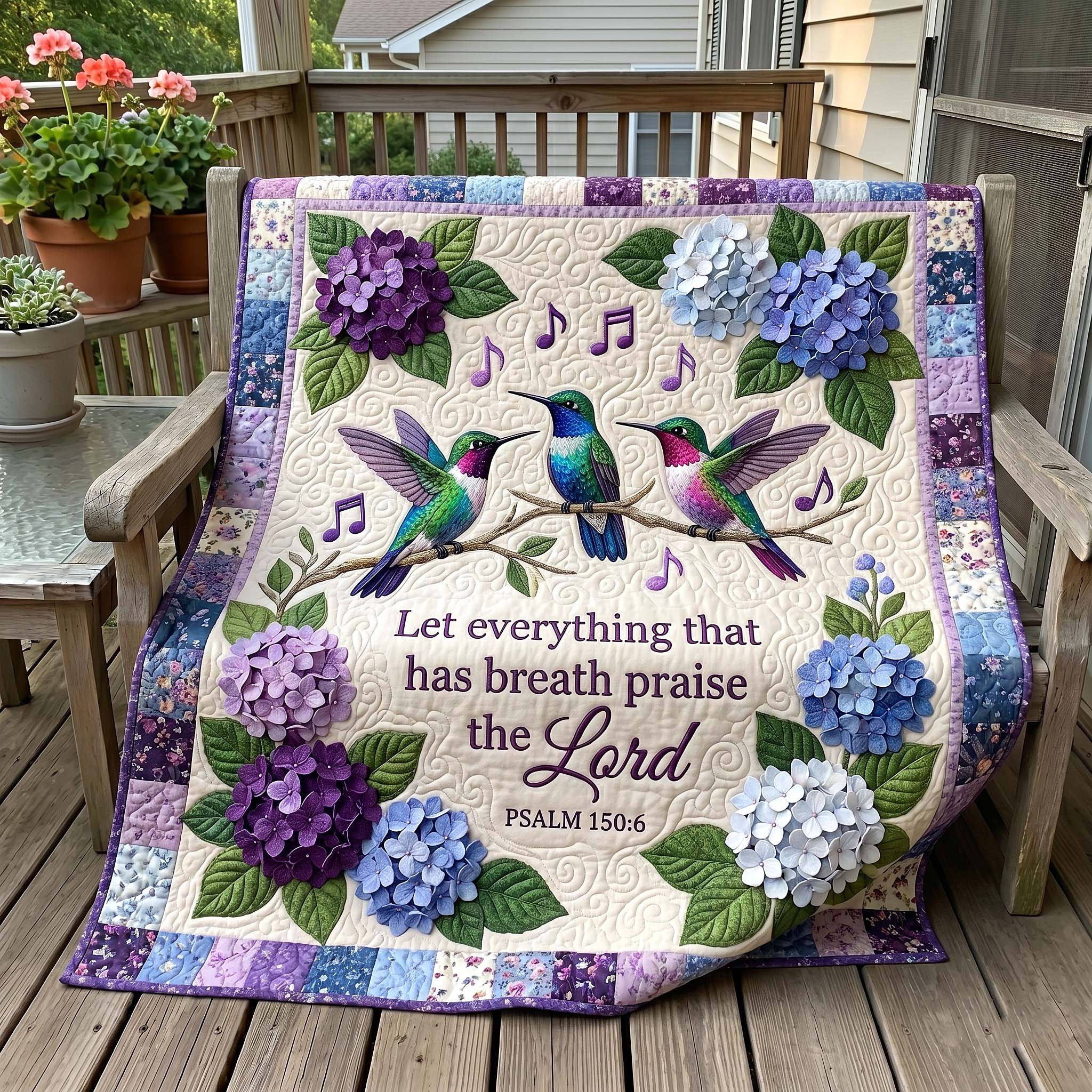 Blessed Blooms Quilted Blanket GFTOTP19428