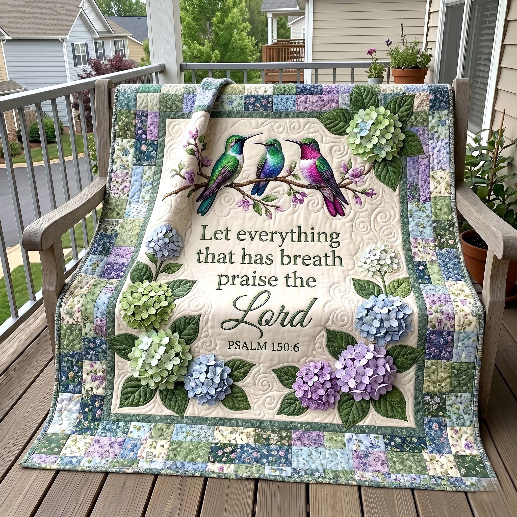 Blessed Blooms Quilted Blanket GFTOTP19429