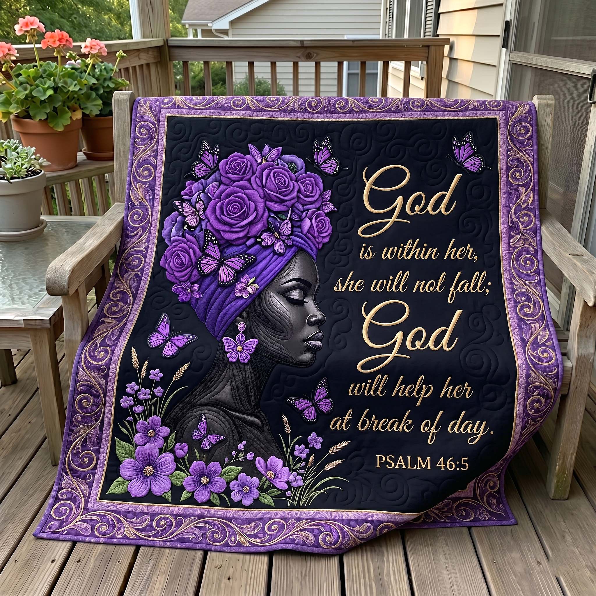 Faithful Queen Quilted Blanket GFTOTP19436