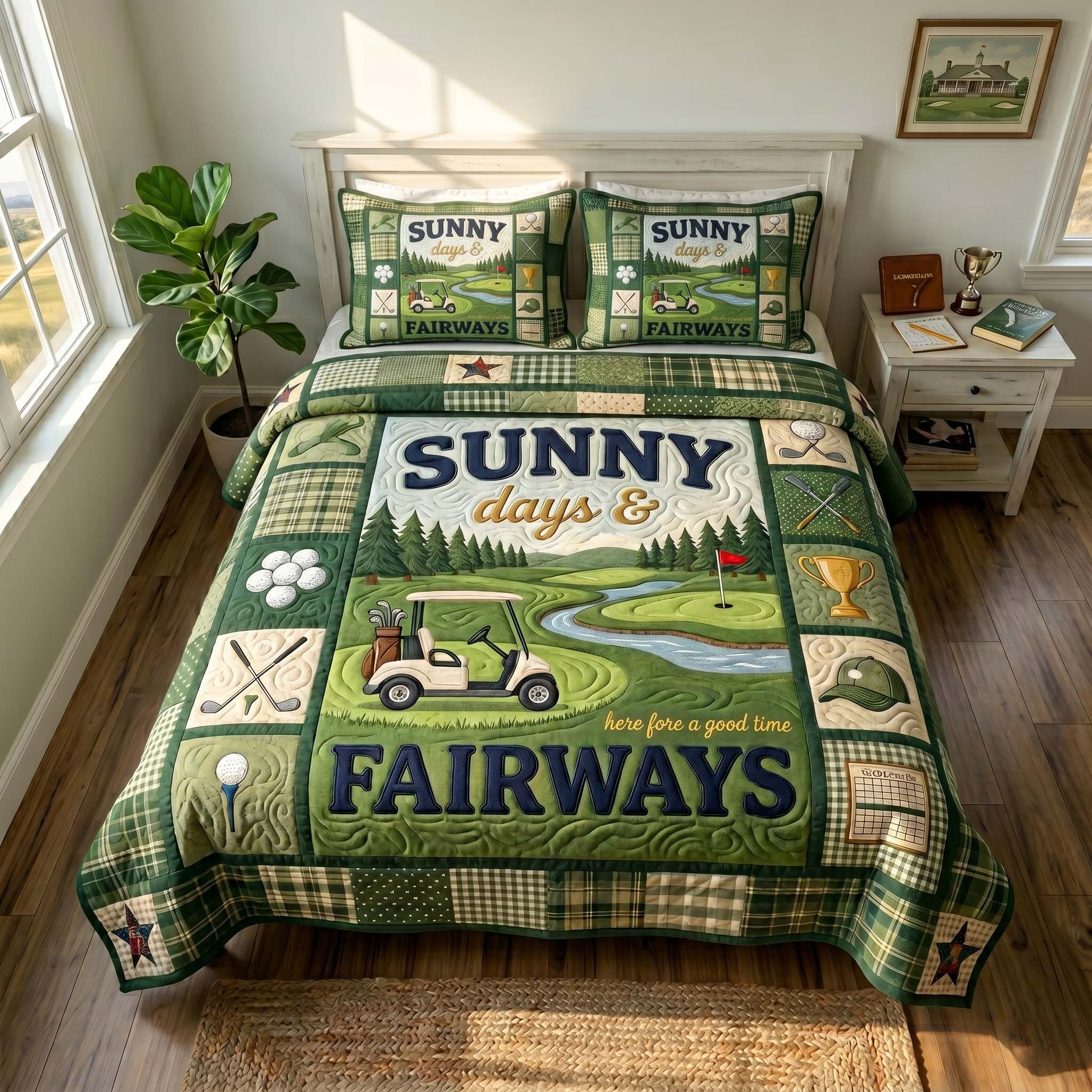 Swing Life 3-Piece Quilted Bedding Set GFTOTP19462