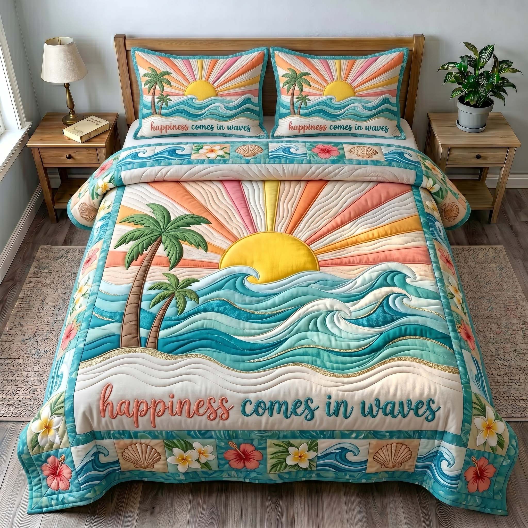 Tropical Paradise 3-Piece Quilted Bedding Set GFTOTP19526