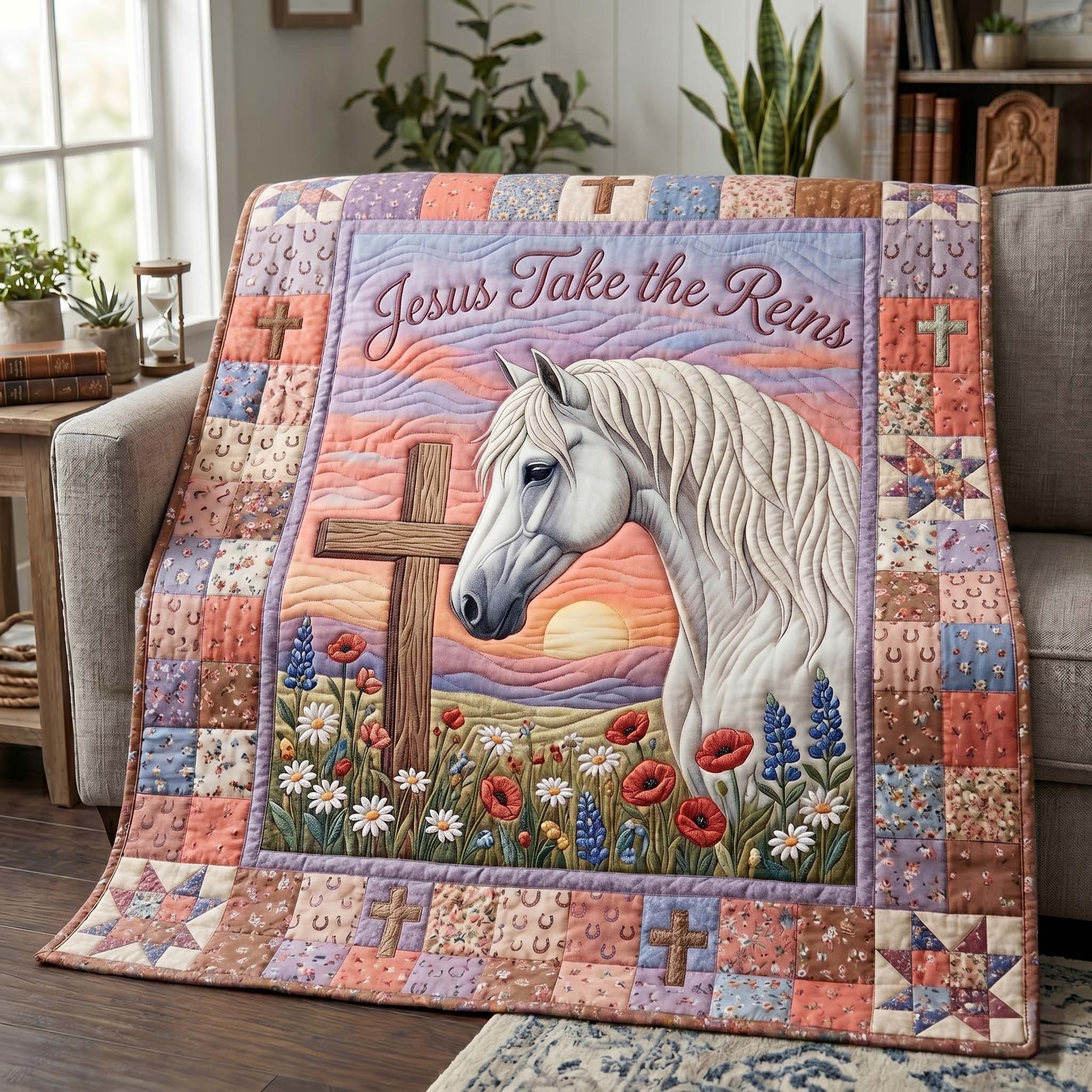 Faithful Stallion Quilted Blanket GFTOTP19586