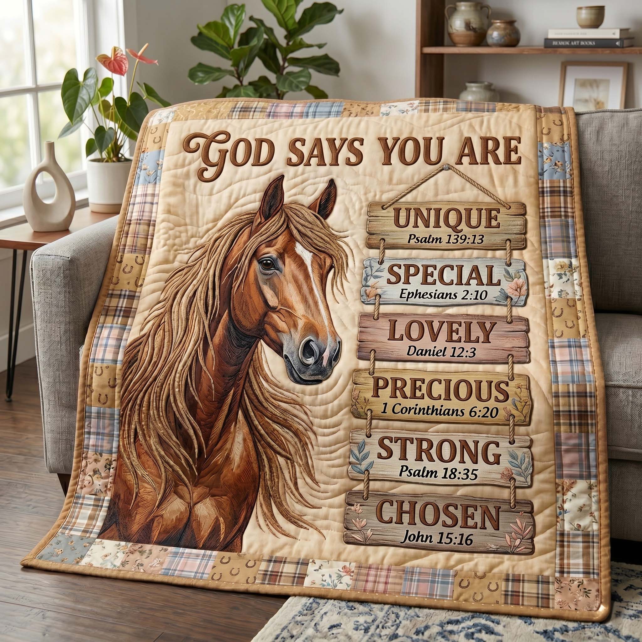 Faithful Stallion Quilted Blanket GFTOTP19587