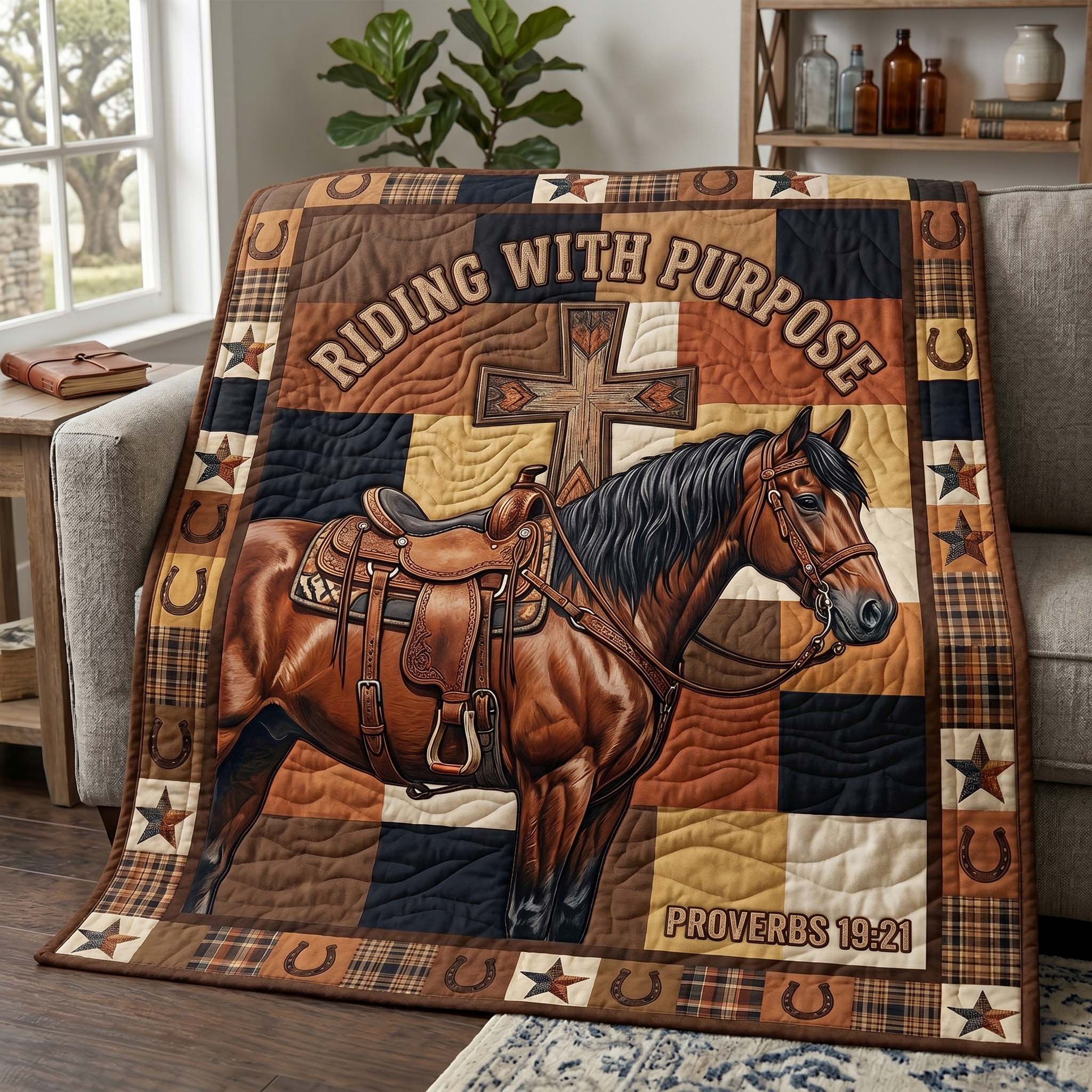 Faithful Stallion Quilted Blanket GFTOTP19588