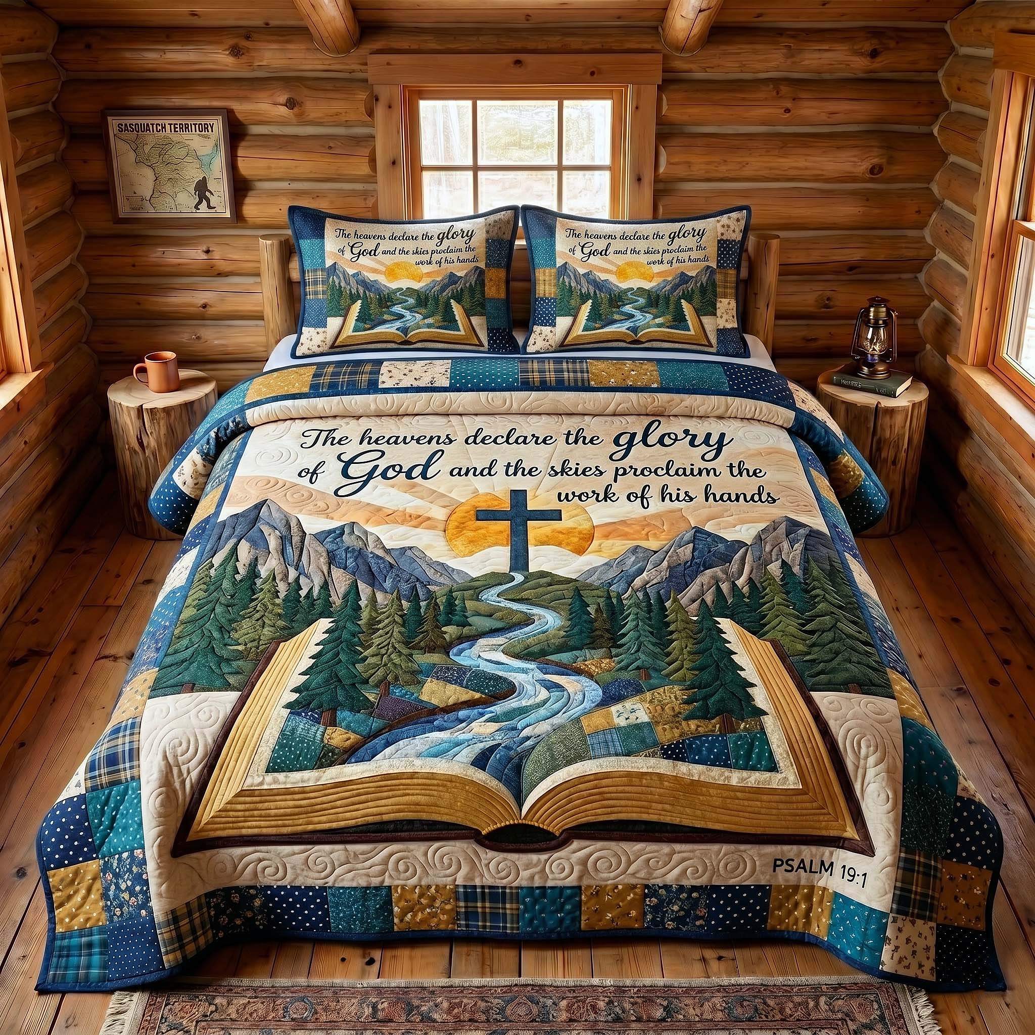 Faithful Forest 3-Piece Quilted Bedding Set GFTOTP19605