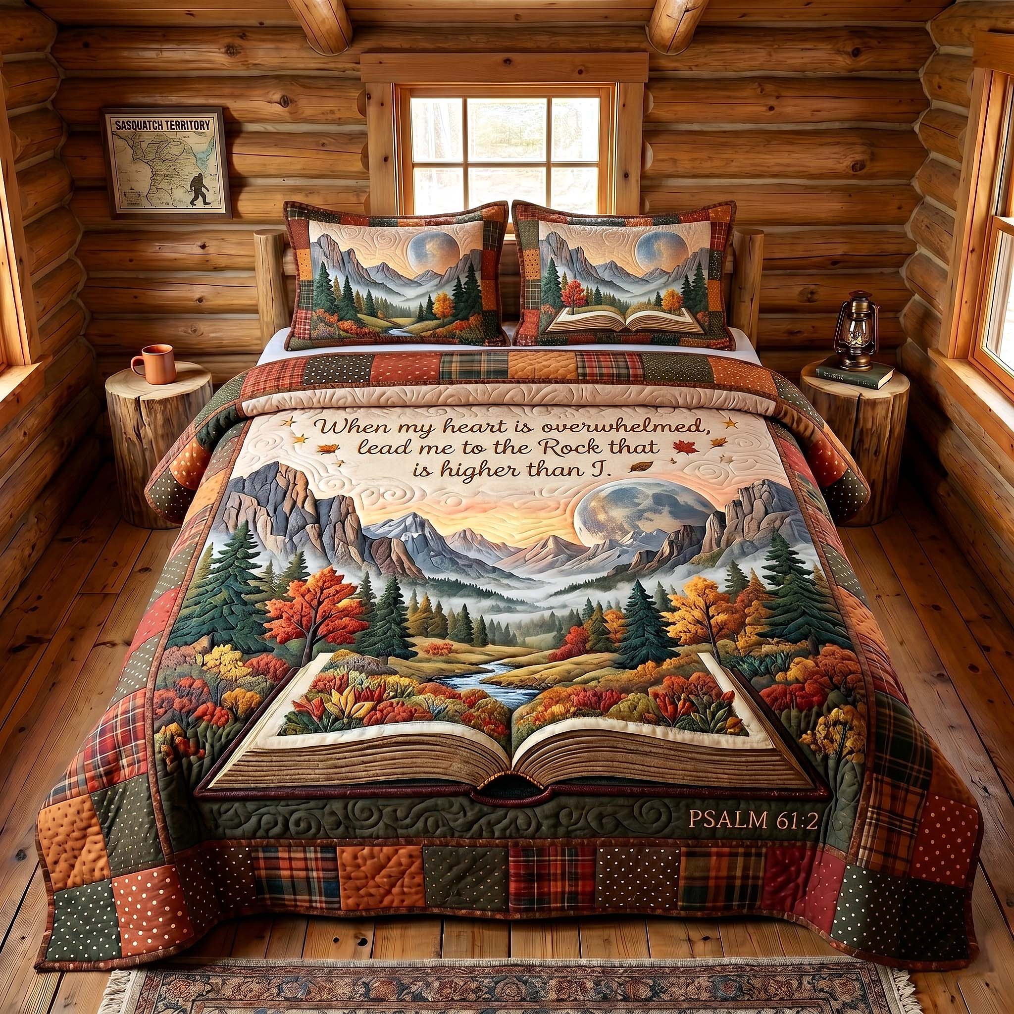 Faithful Forest 3-Piece Quilted Bedding Set GFTOTP19608