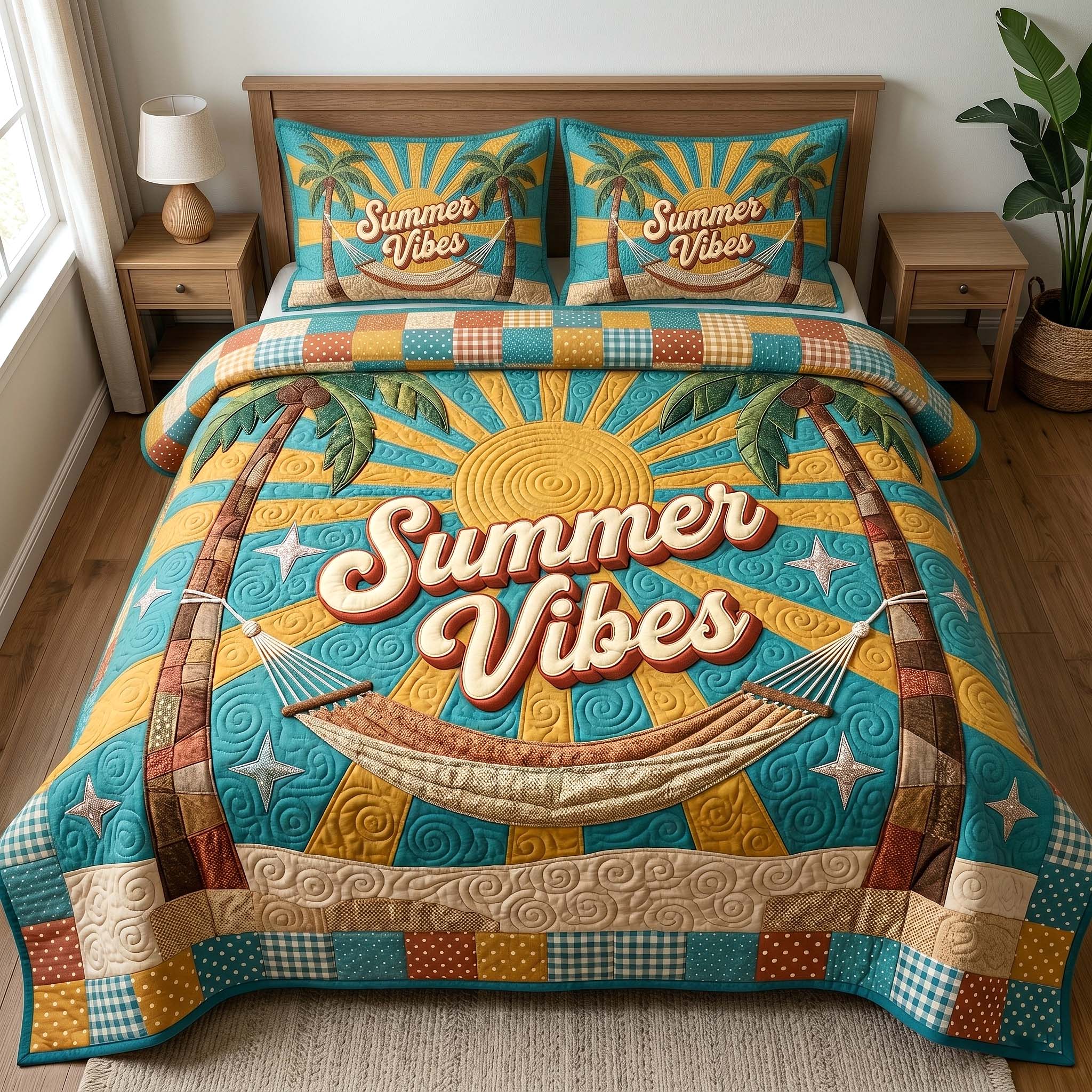 Summer Escape 3-Piece Quilted Bedding Set GFTOTP19609