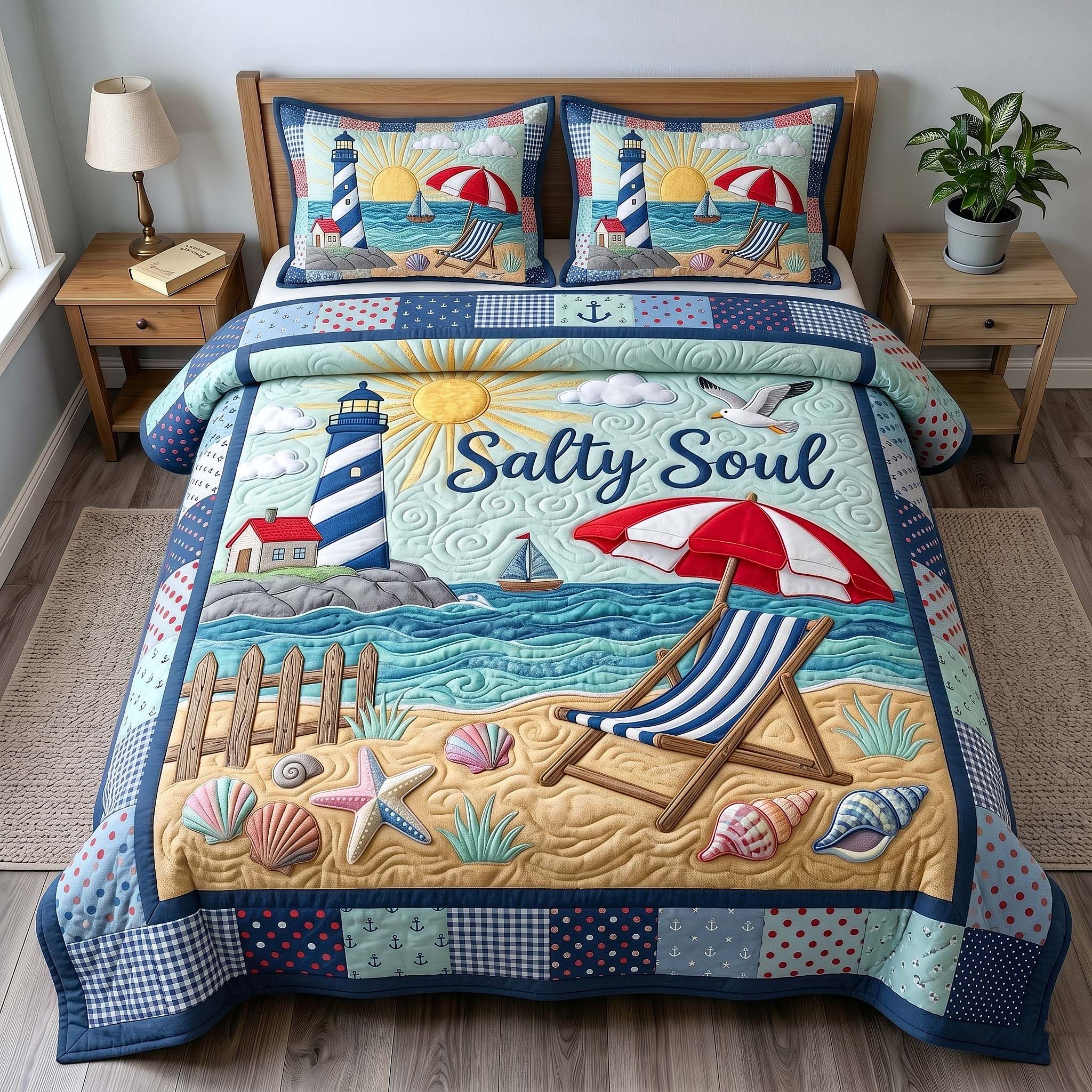 Summer Escape 3-Piece Quilted Bedding Set GFTOTP19611